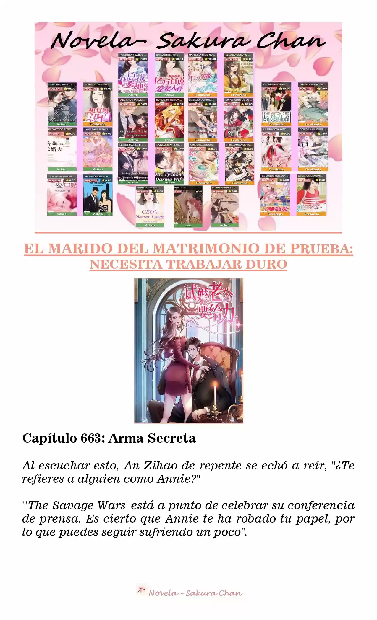 MARIDO DE PRUEBA: NECESIDAD DE TRABAJAR DURO (Novela) - Capítulo 663 - Página 1 - LectorTMOo