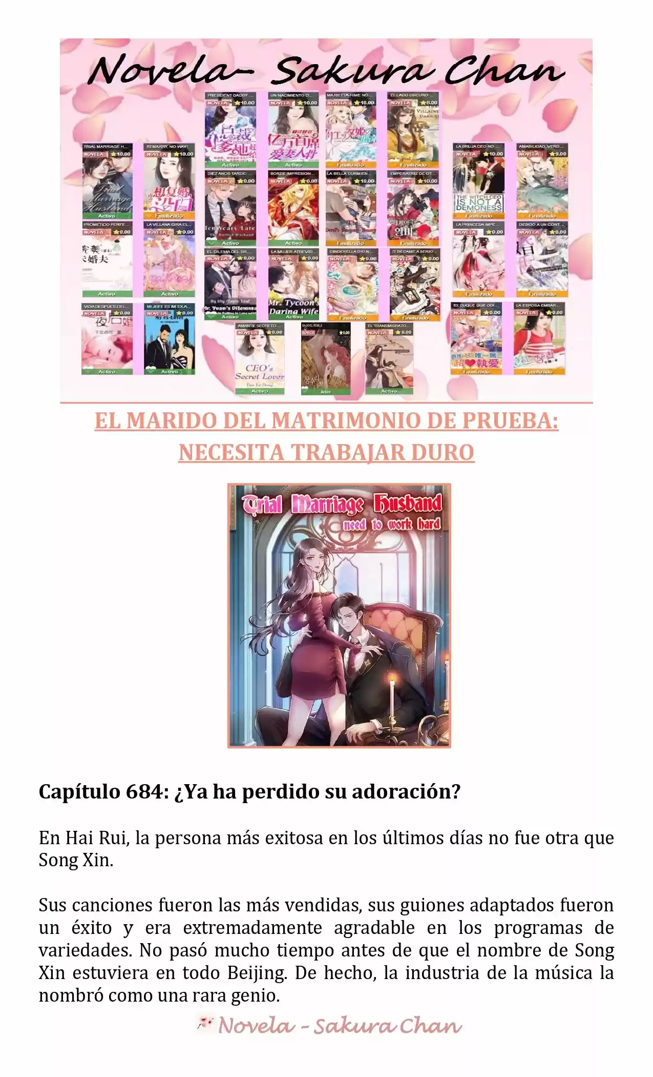 MARIDO DE PRUEBA: NECESIDAD DE TRABAJAR DURO (Novela) - Capítulo 684 - Página 1 - LectorTMOo