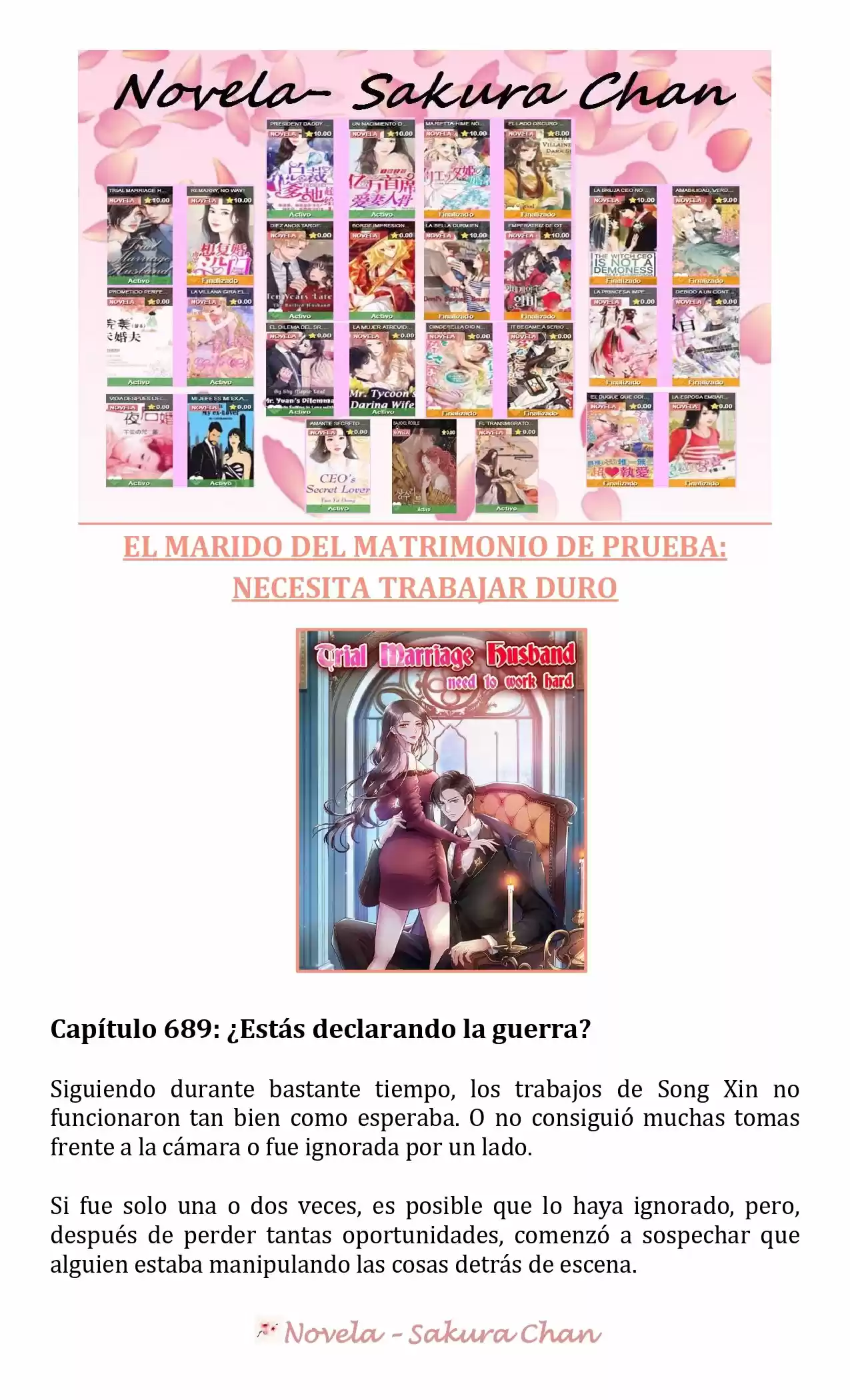 MARIDO DE PRUEBA: NECESIDAD DE TRABAJAR DURO (Novela) - Capítulo 689 - Página 1 - LectorTMOo