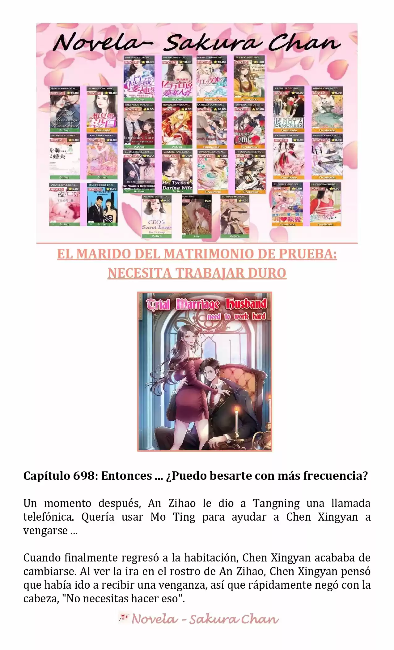 MARIDO DE PRUEBA: NECESIDAD DE TRABAJAR DURO (Novela) - Capítulo 698 - Página 1 - LectorTMOo