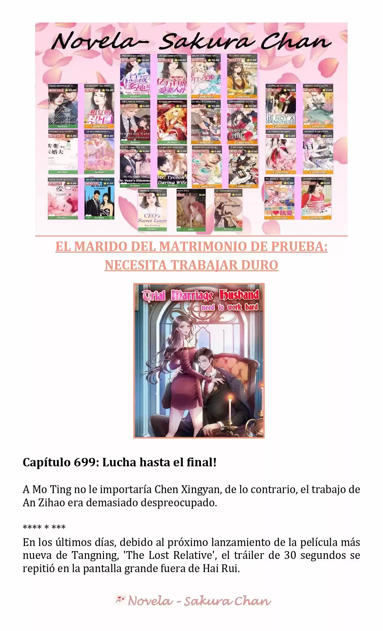 MARIDO DE PRUEBA: NECESIDAD DE TRABAJAR DURO (Novela) - Capítulo 699 - Página 1 - LectorTMOo