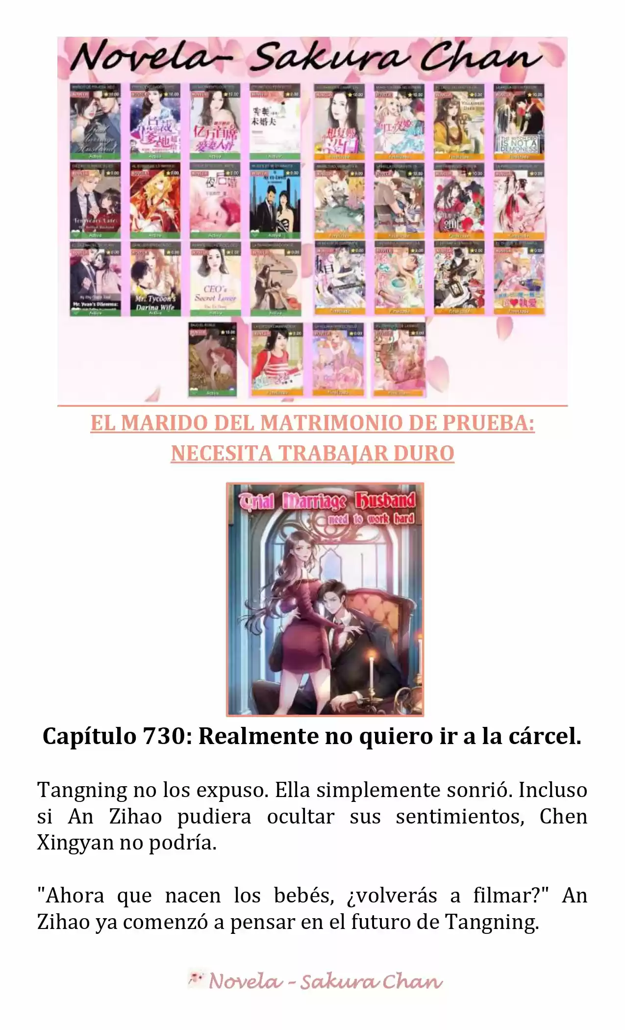 MARIDO DE PRUEBA: NECESIDAD DE TRABAJAR DURO (Novela) - Capítulo 730 - Página 1 - LectorTMOo
