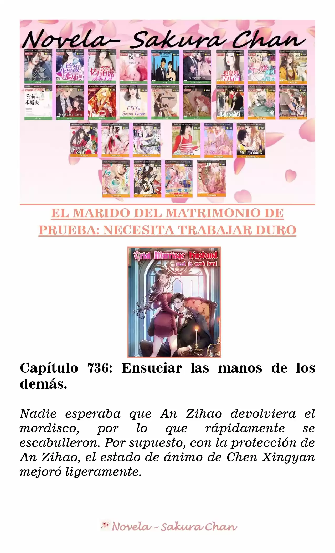 MARIDO DE PRUEBA: NECESIDAD DE TRABAJAR DURO (Novela) - Capítulo 736 - Página 1 - LectorTMOo