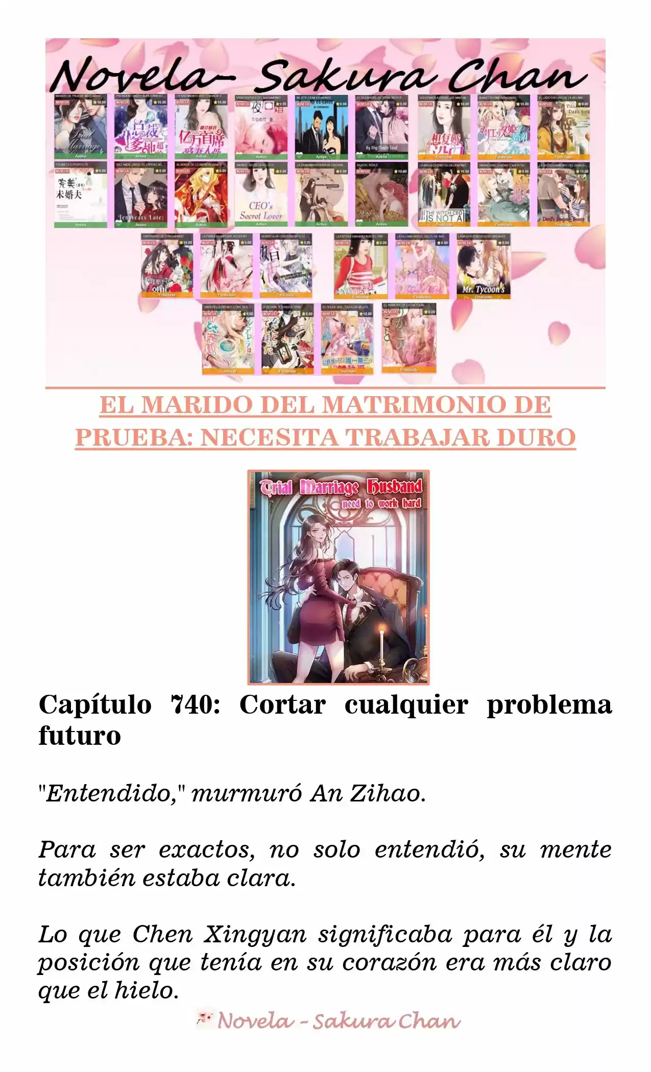 MARIDO DE PRUEBA: NECESIDAD DE TRABAJAR DURO (Novela) - Capítulo 740 - Página 1 - LectorTMOo