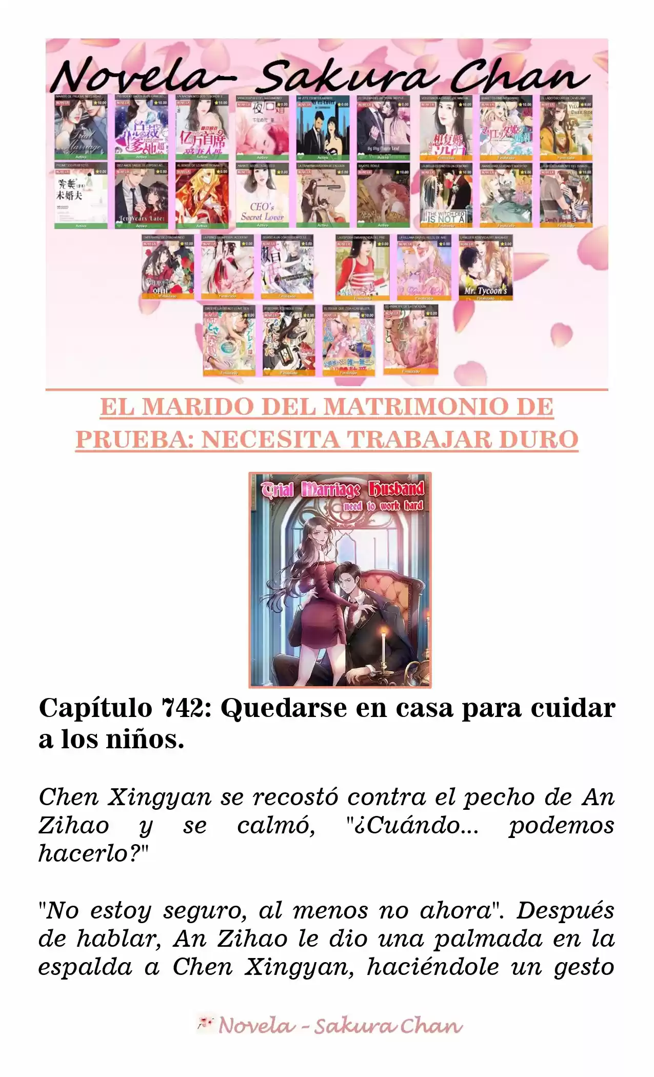 MARIDO DE PRUEBA: NECESIDAD DE TRABAJAR DURO (Novela) - Capítulo 742 - Página 1 - LectorTMOo