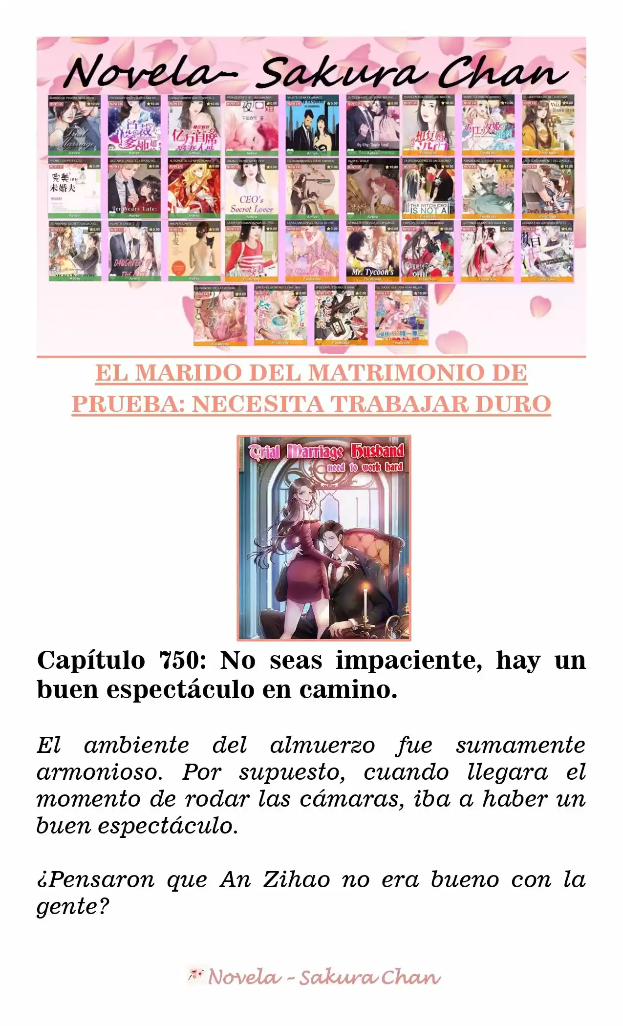MARIDO DE PRUEBA: NECESIDAD DE TRABAJAR DURO (Novela) - Capítulo 750 - Página 1 - LectorTMOo