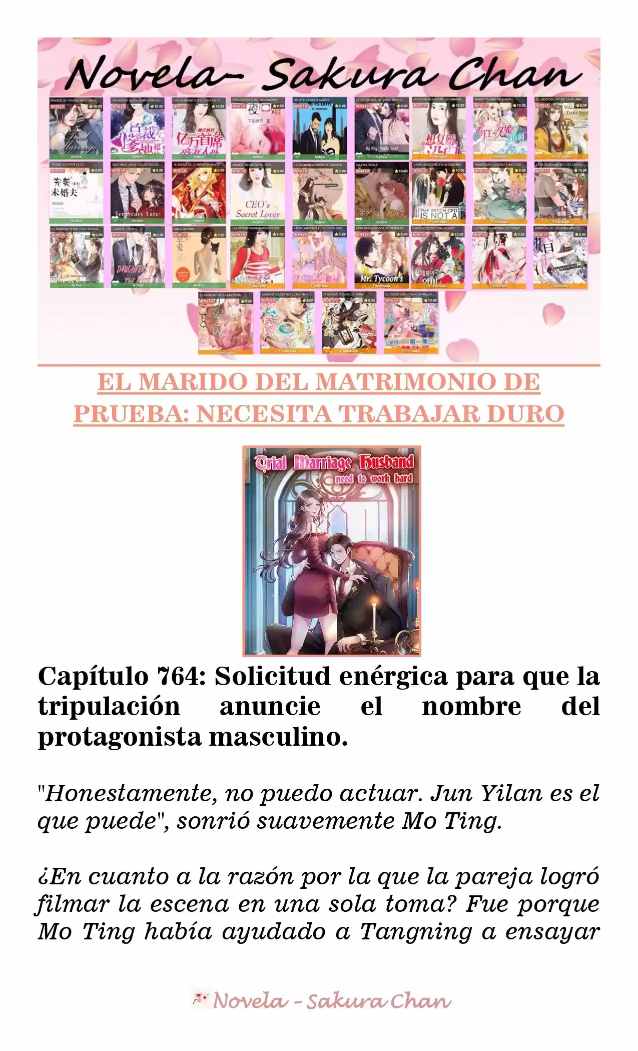 MARIDO DE PRUEBA: NECESIDAD DE TRABAJAR DURO (Novela) - Capítulo 764 - Página 1 - LectorTMOo