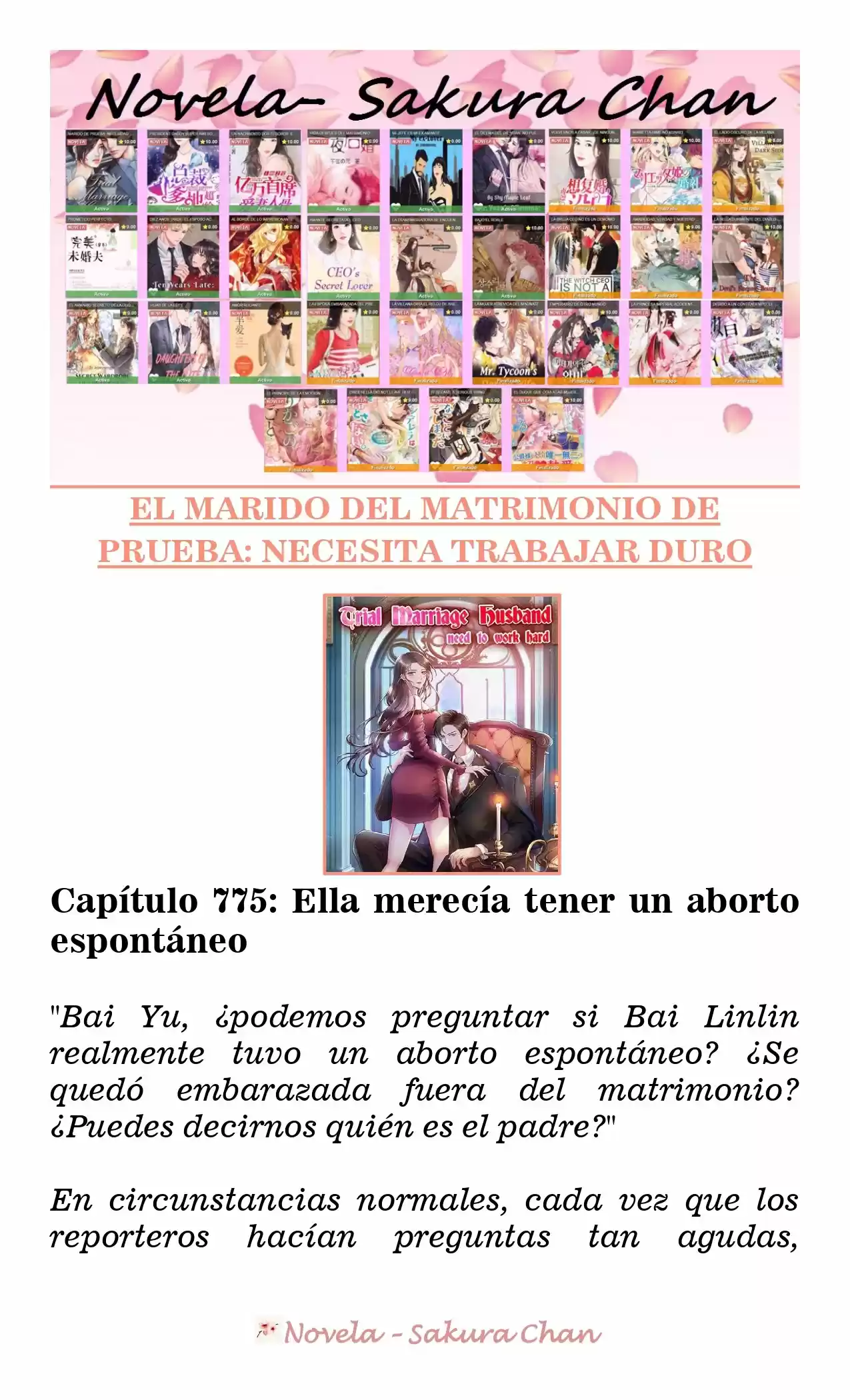 MARIDO DE PRUEBA: NECESIDAD DE TRABAJAR DURO (Novela) - Capítulo 775 - Página 1 - LectorTMOo