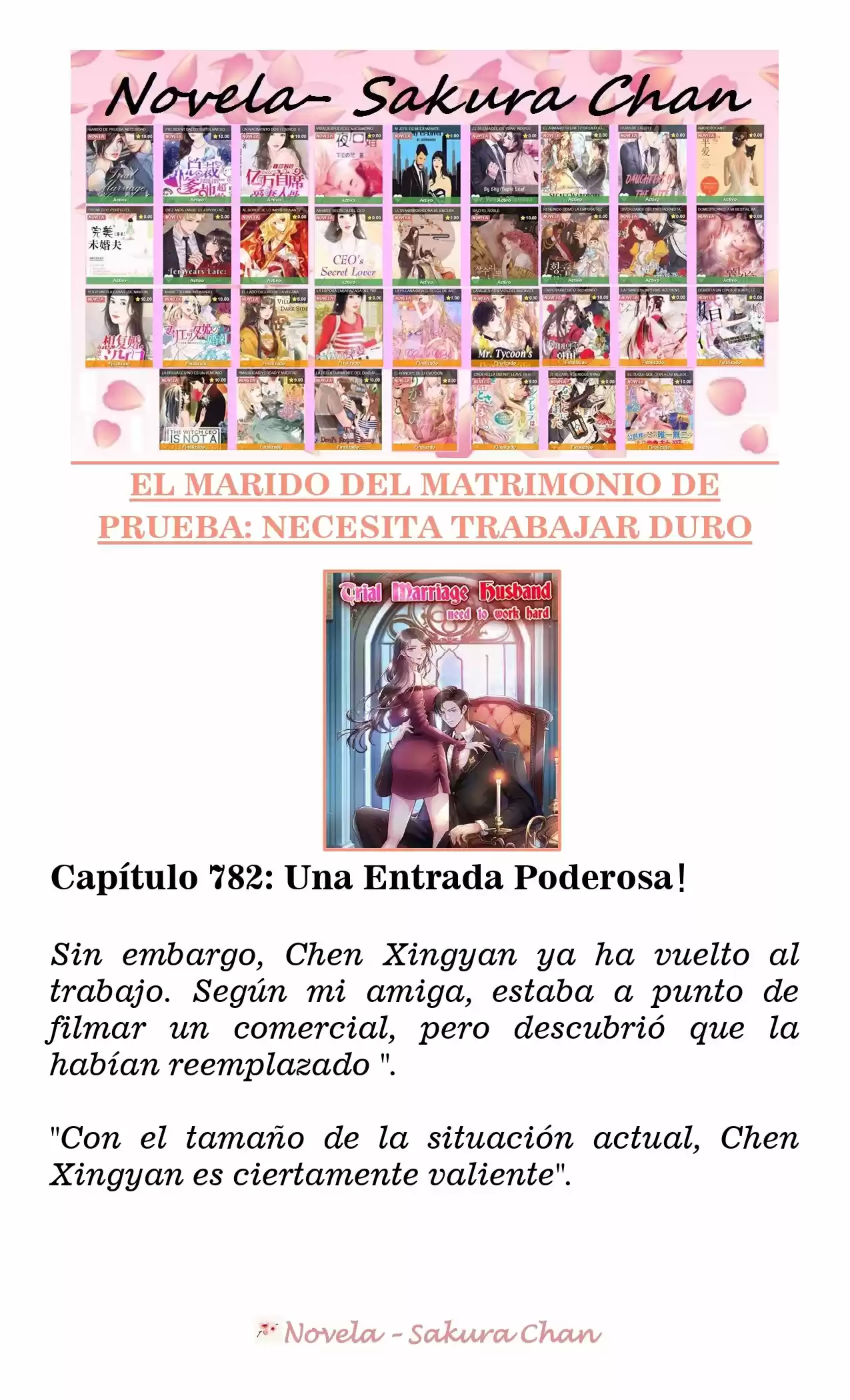 MARIDO DE PRUEBA: NECESIDAD DE TRABAJAR DURO (Novela) - Capítulo 782 - Página 1 - LectorTMOo
