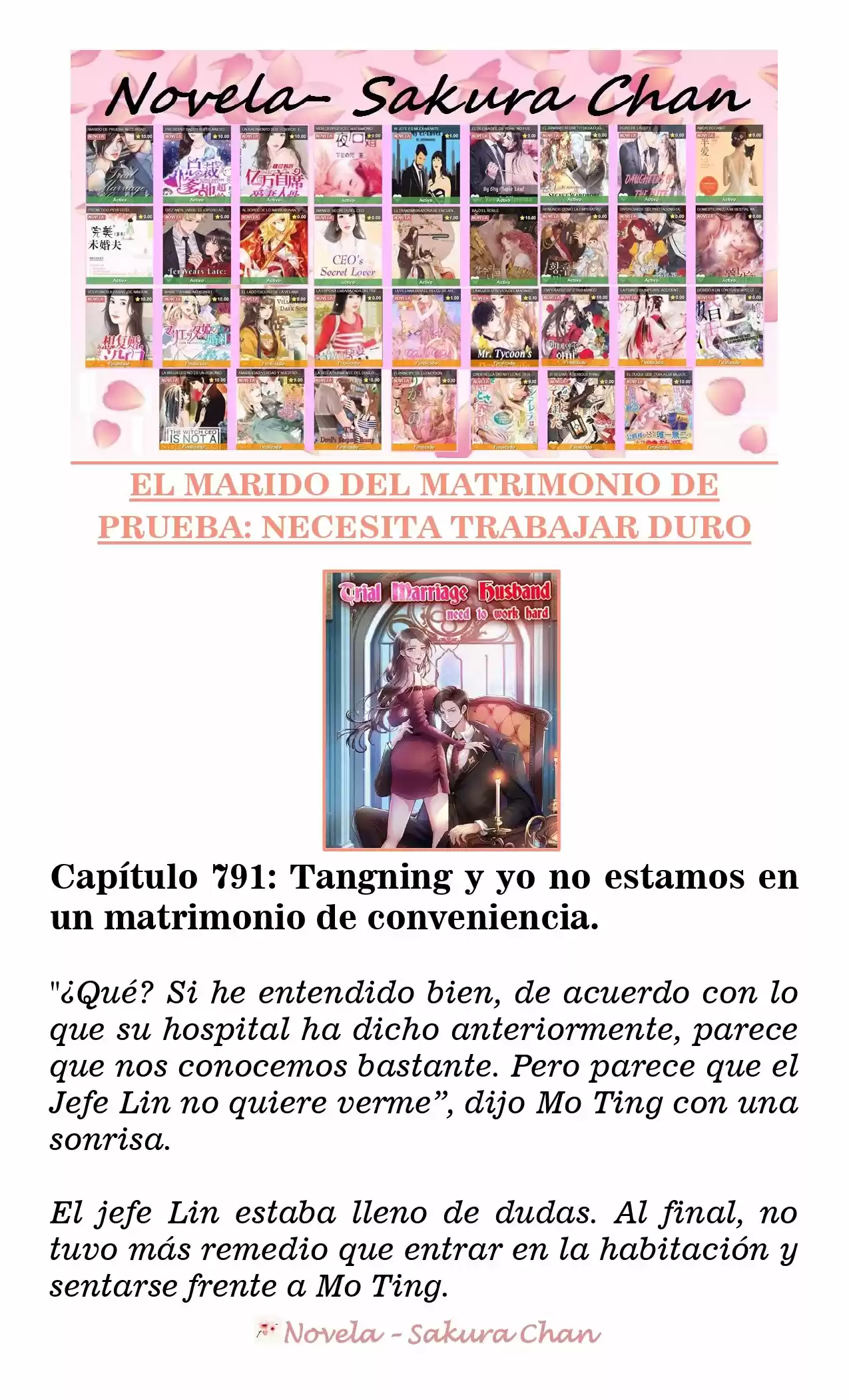 MARIDO DE PRUEBA: NECESIDAD DE TRABAJAR DURO (Novela) - Capítulo 791 - Página 1 - LectorTMOo