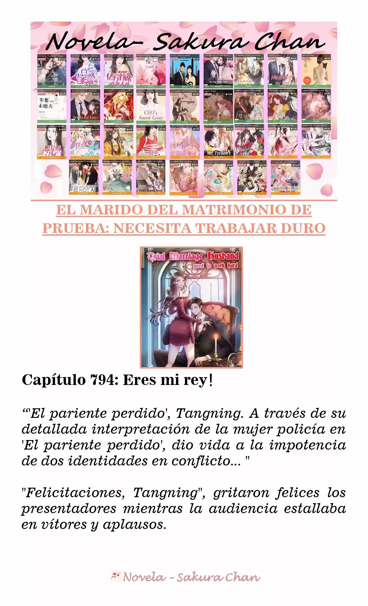 MARIDO DE PRUEBA: NECESIDAD DE TRABAJAR DURO (Novela) - Capítulo 794 - Página 1 - LectorTMOo