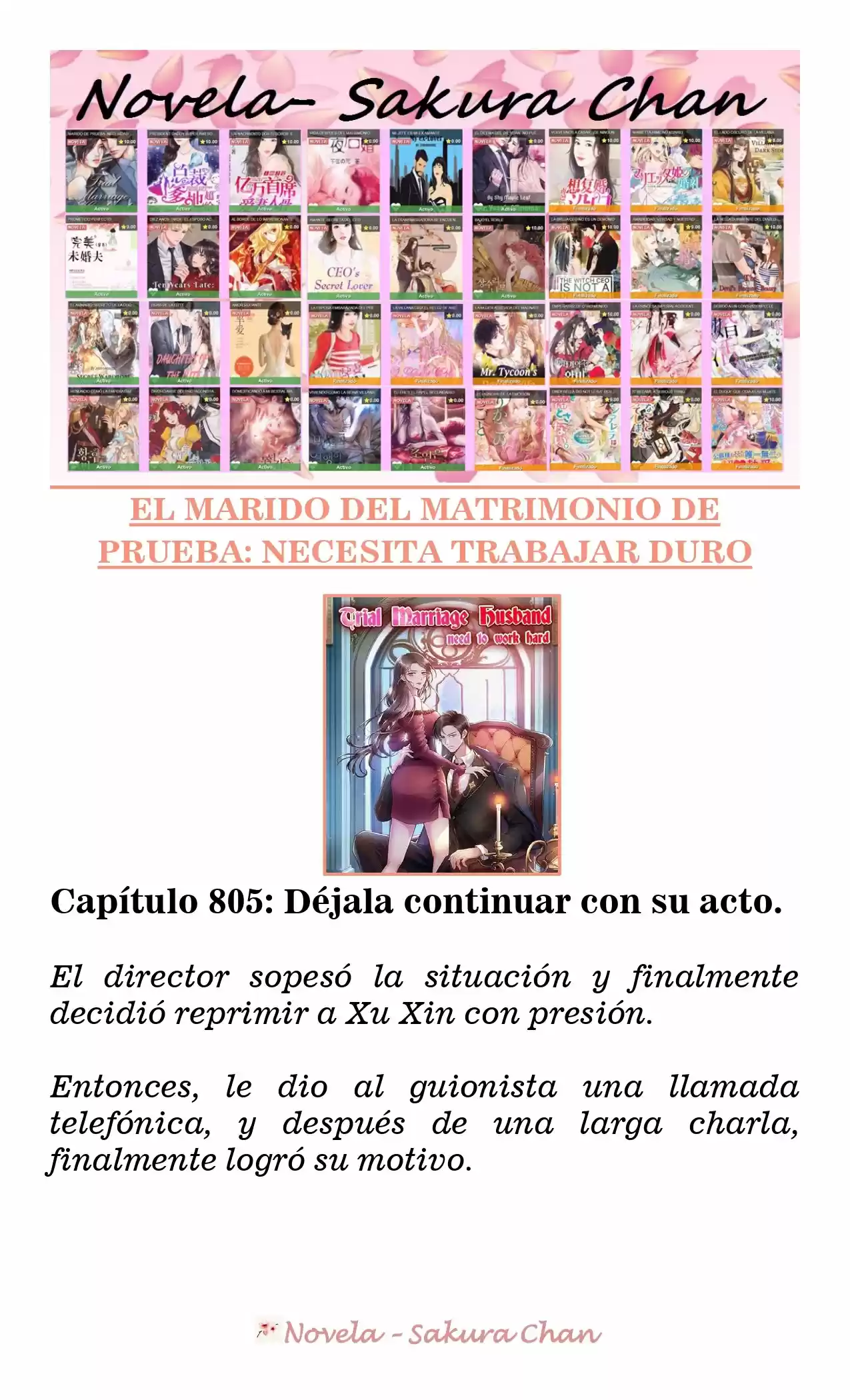 MARIDO DE PRUEBA: NECESIDAD DE TRABAJAR DURO (Novela) - Capítulo 805 - Página 1 - LectorTMOo
