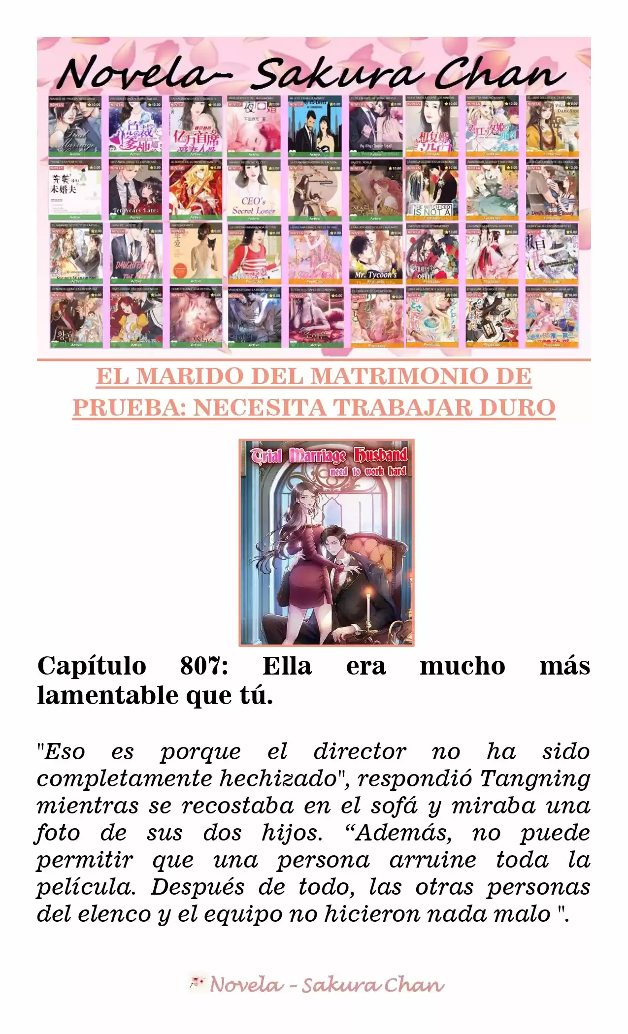 MARIDO DE PRUEBA: NECESIDAD DE TRABAJAR DURO (Novela) - Capítulo 807 - Página 1 - LectorTMOo