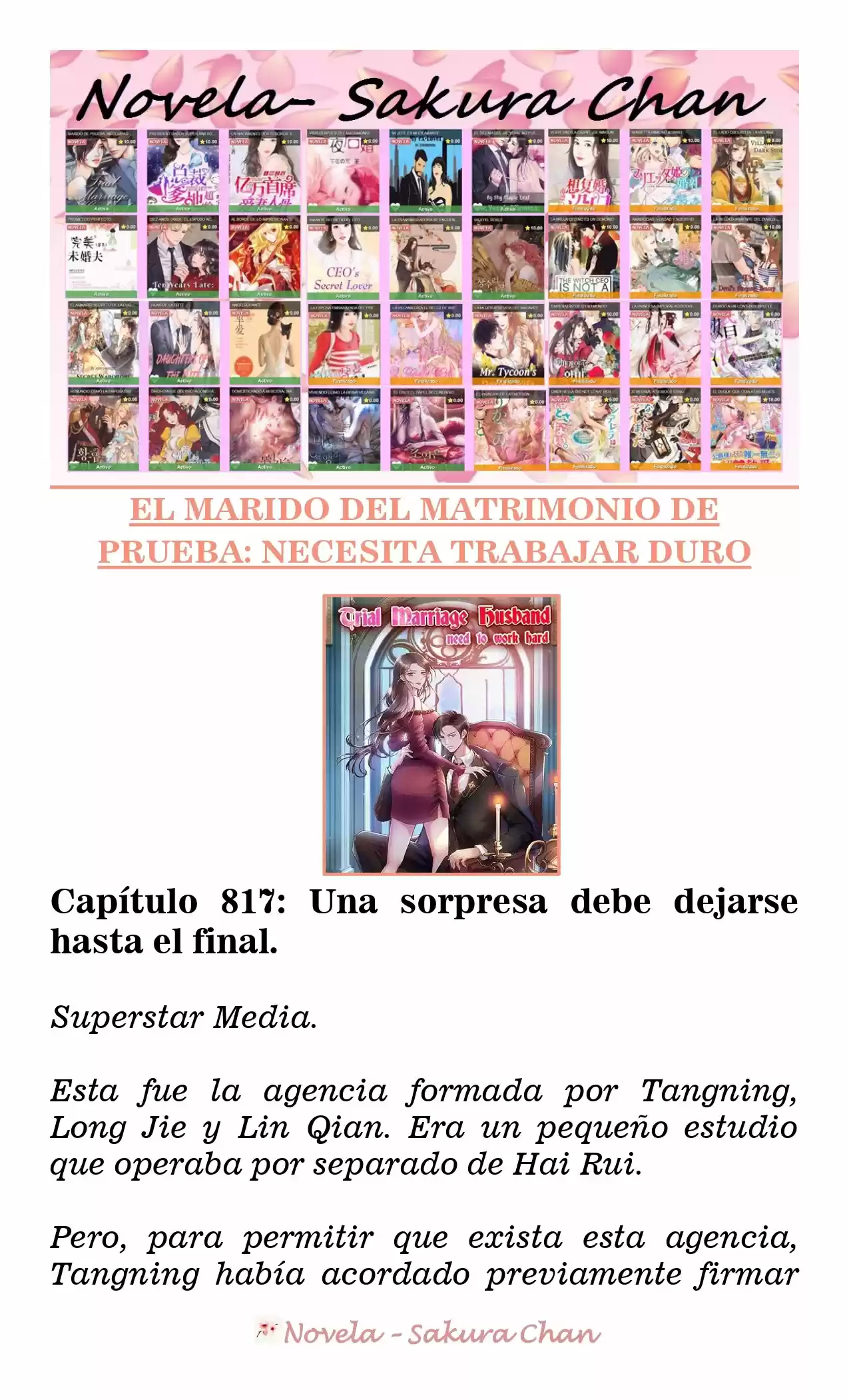 MARIDO DE PRUEBA: NECESIDAD DE TRABAJAR DURO (Novela) - Capítulo 817 - Página 1 - LectorTMOo