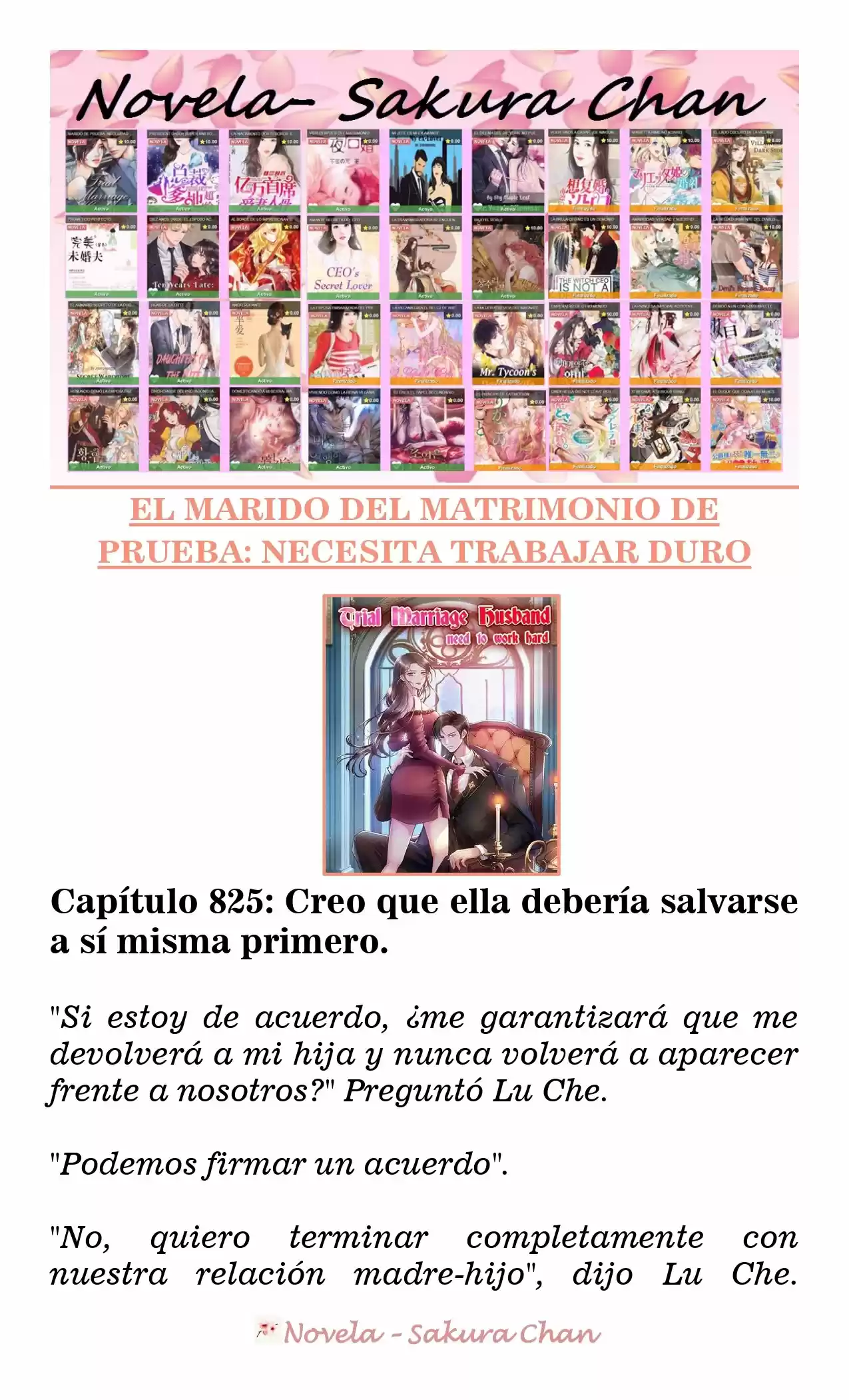 MARIDO DE PRUEBA: NECESIDAD DE TRABAJAR DURO (Novela) - Capítulo 825 - Página 1 - LectorTMOo
