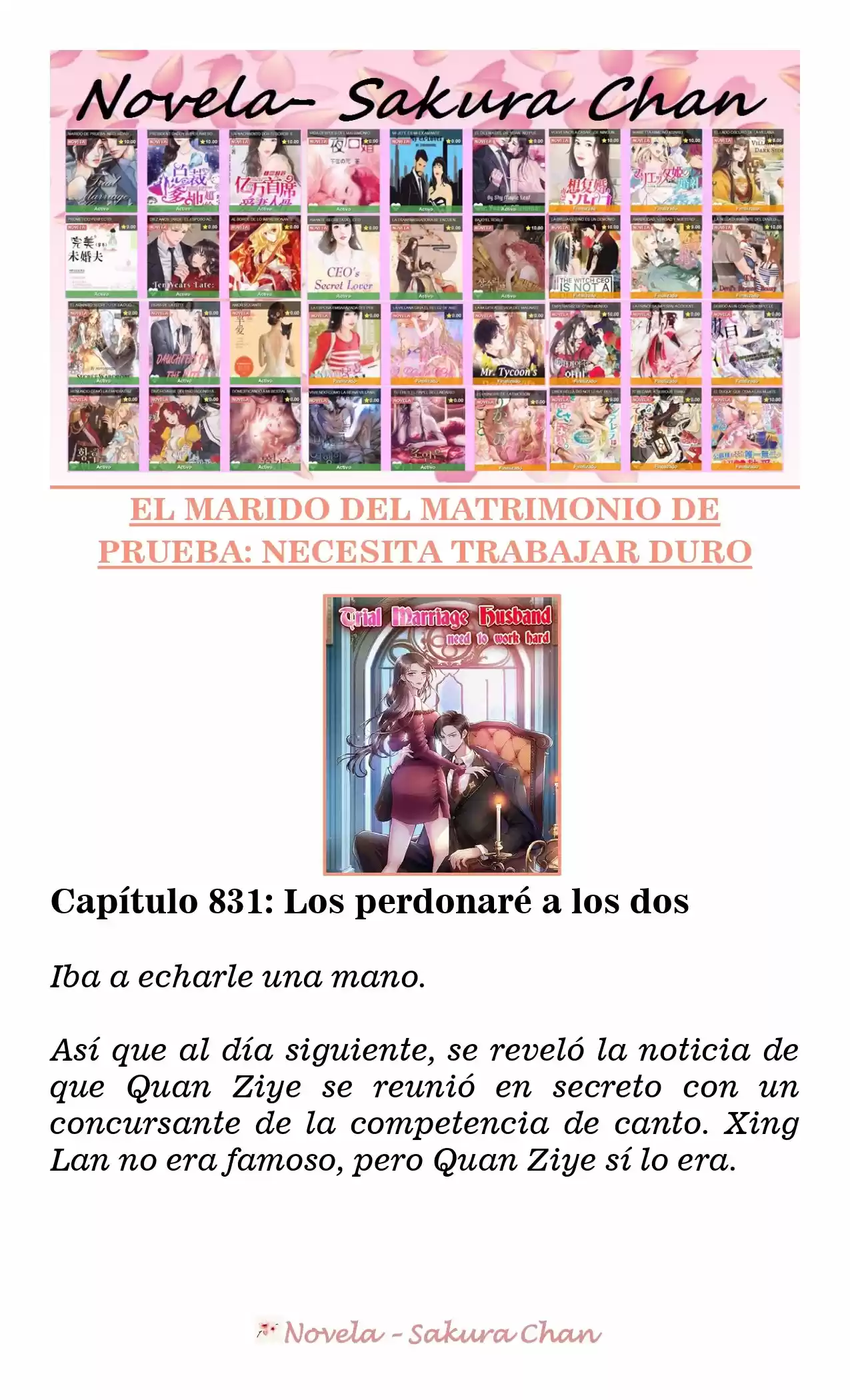 MARIDO DE PRUEBA: NECESIDAD DE TRABAJAR DURO (Novela) - Capítulo 831 - Página 1 - LectorTMOo