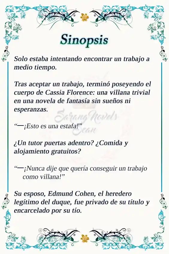 Me Engañaron Para Conseguir Un Trabajo Como Villana (Novela) - Capítulo - Página 2 - LectorTMOo