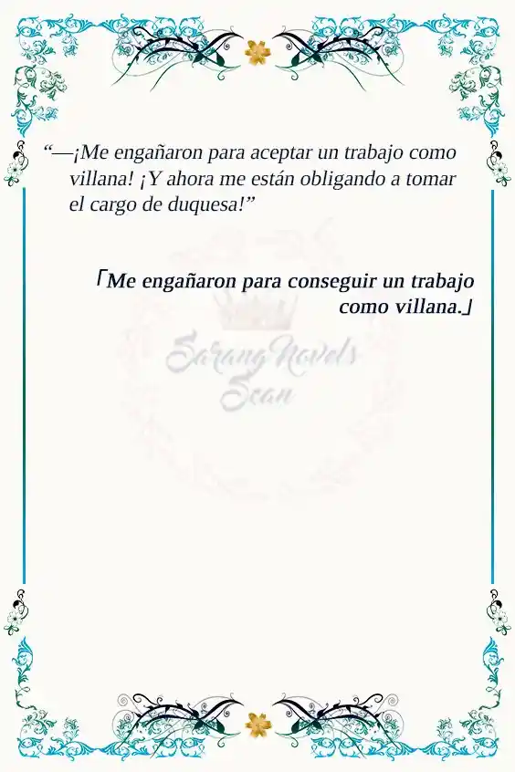 Me Engañaron Para Conseguir Un Trabajo Como Villana (Novela) - Capítulo - Página 6 - LectorTMOo