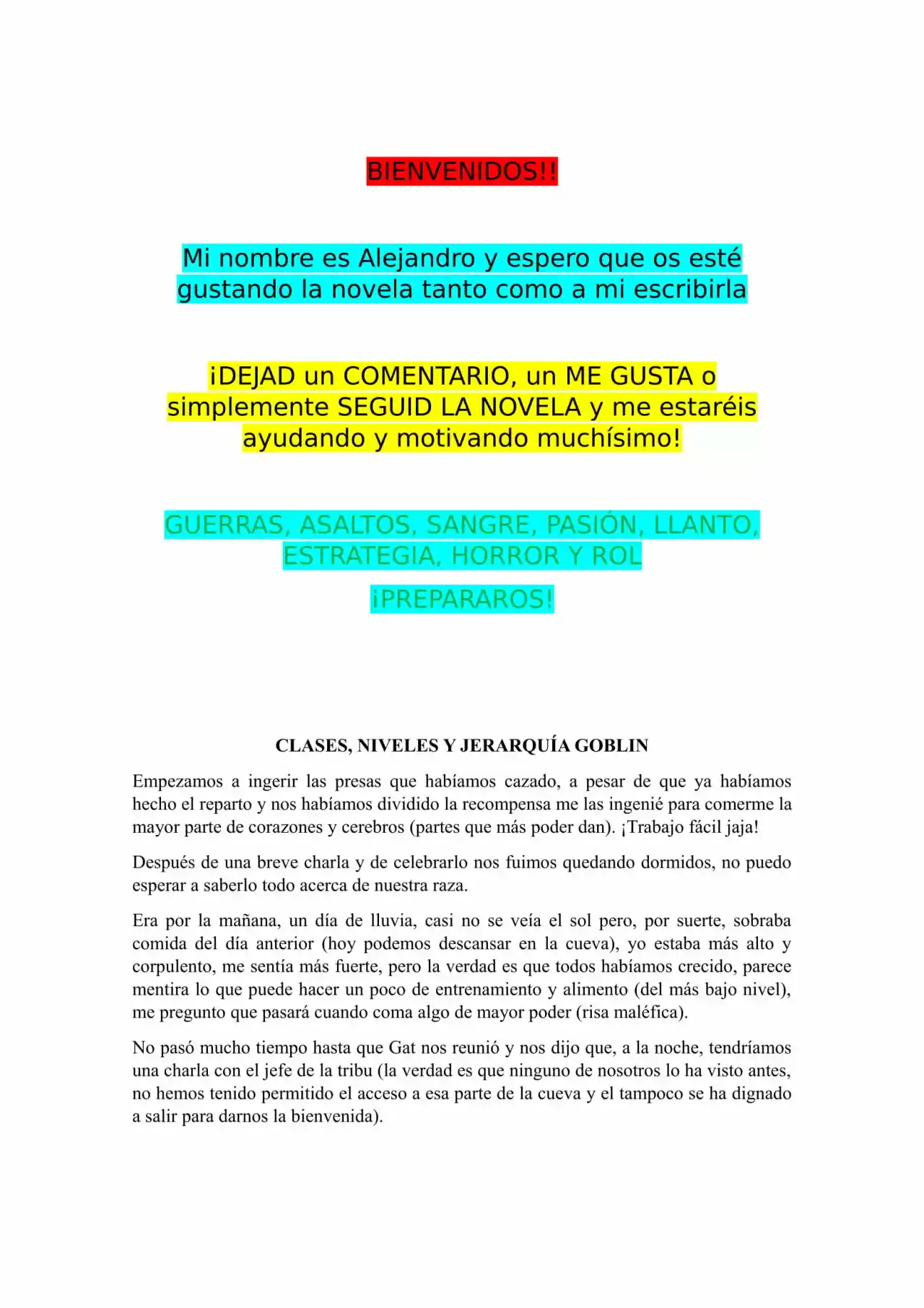 Me: Goblin (Novela) - Capítulo 3 - Página 1 - LectorTMOo