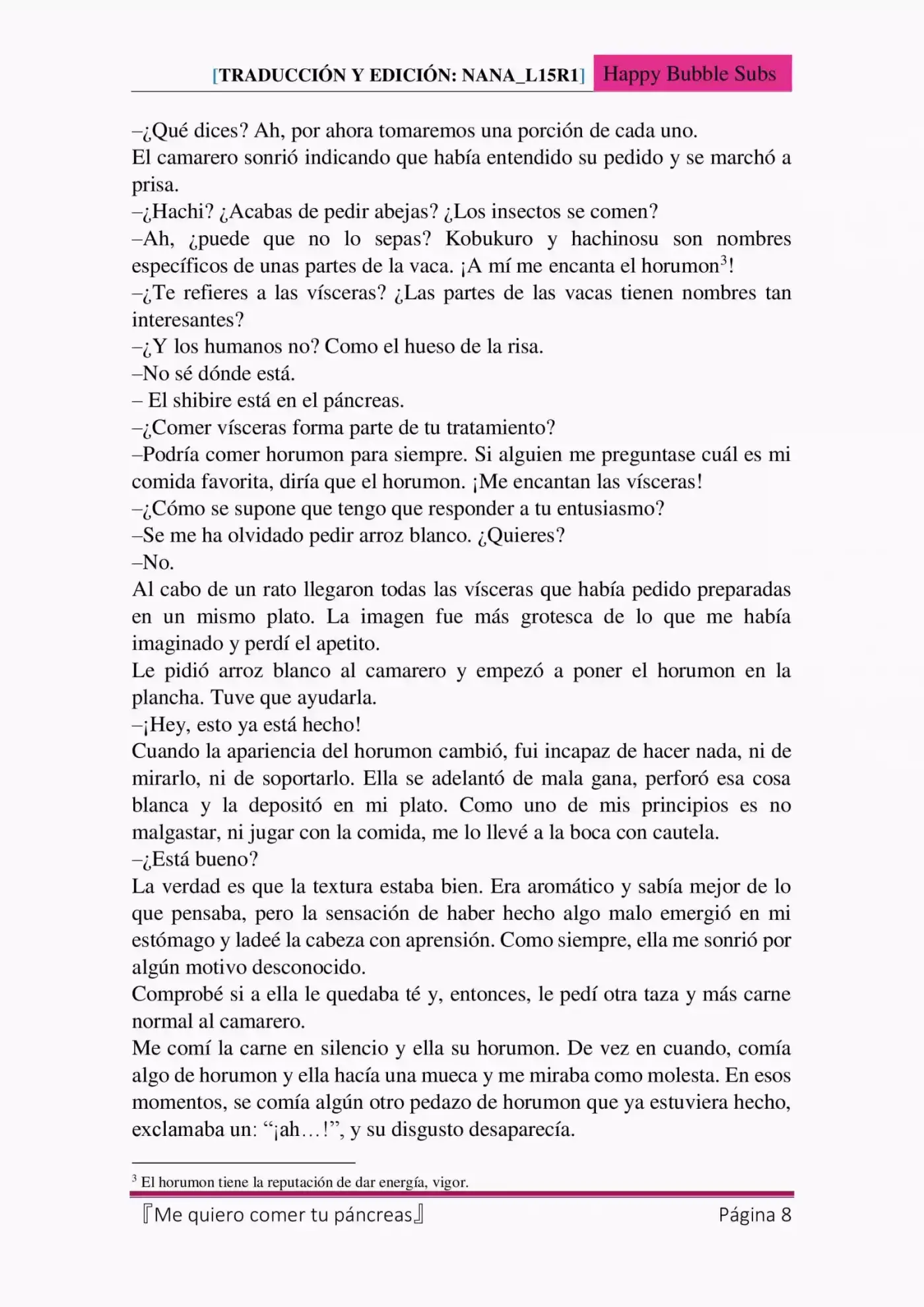Me Quiero Comer Tu Páncreas (Novela) - Capítulo 2 - Página 8 - LectorTMOo