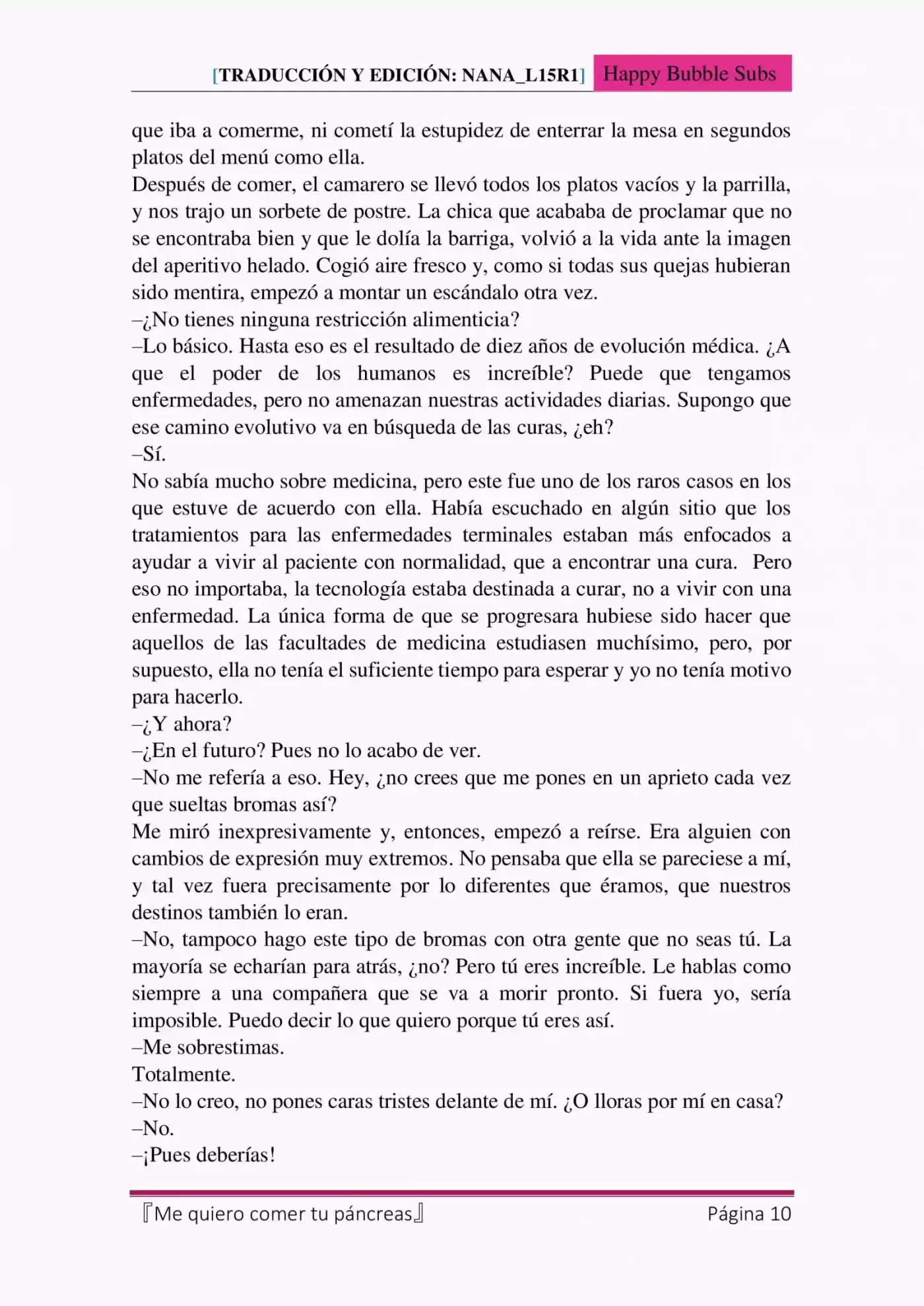 Me Quiero Comer Tu Páncreas (Novela) - Capítulo 2 - Página 10 - LectorTMOo