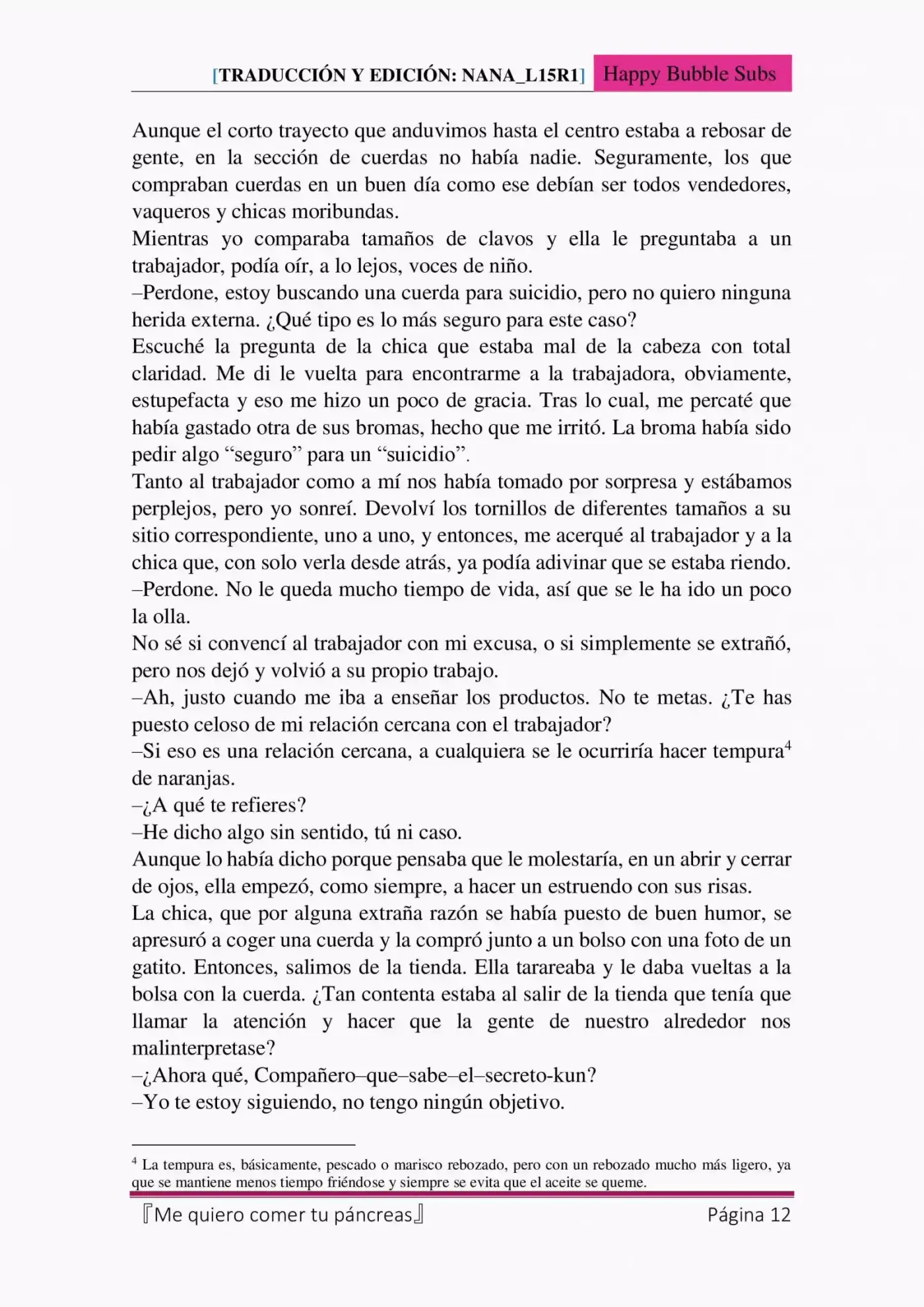 Me Quiero Comer Tu Páncreas (Novela) - Capítulo 2 - Página 12 - LectorTMOo
