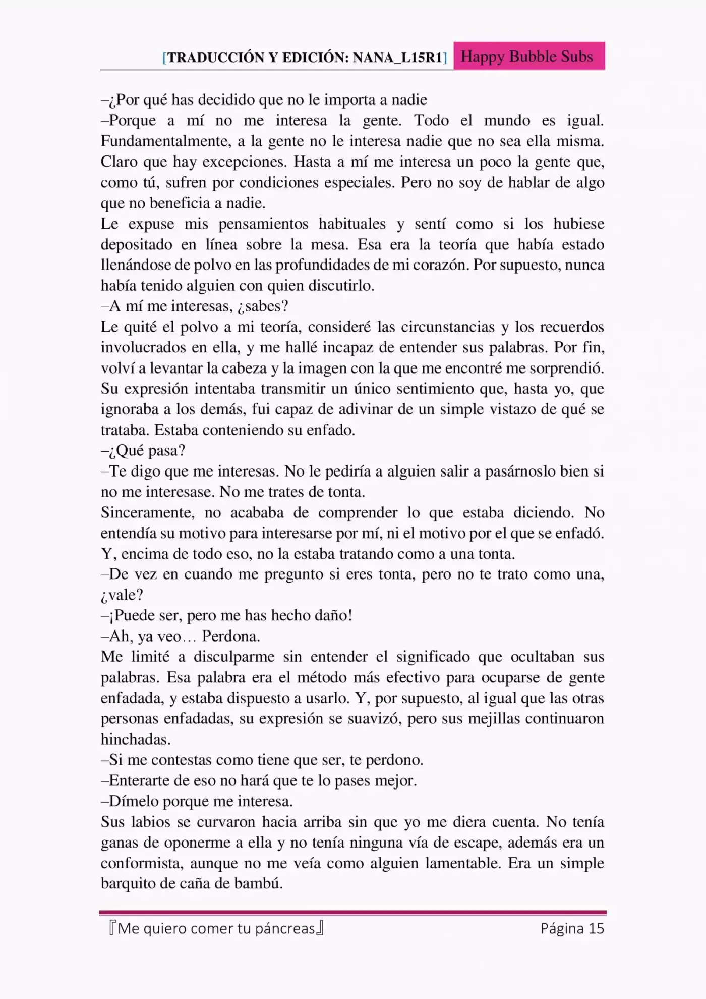 Me Quiero Comer Tu Páncreas (Novela) - Capítulo 2 - Página 15 - LectorTMOo