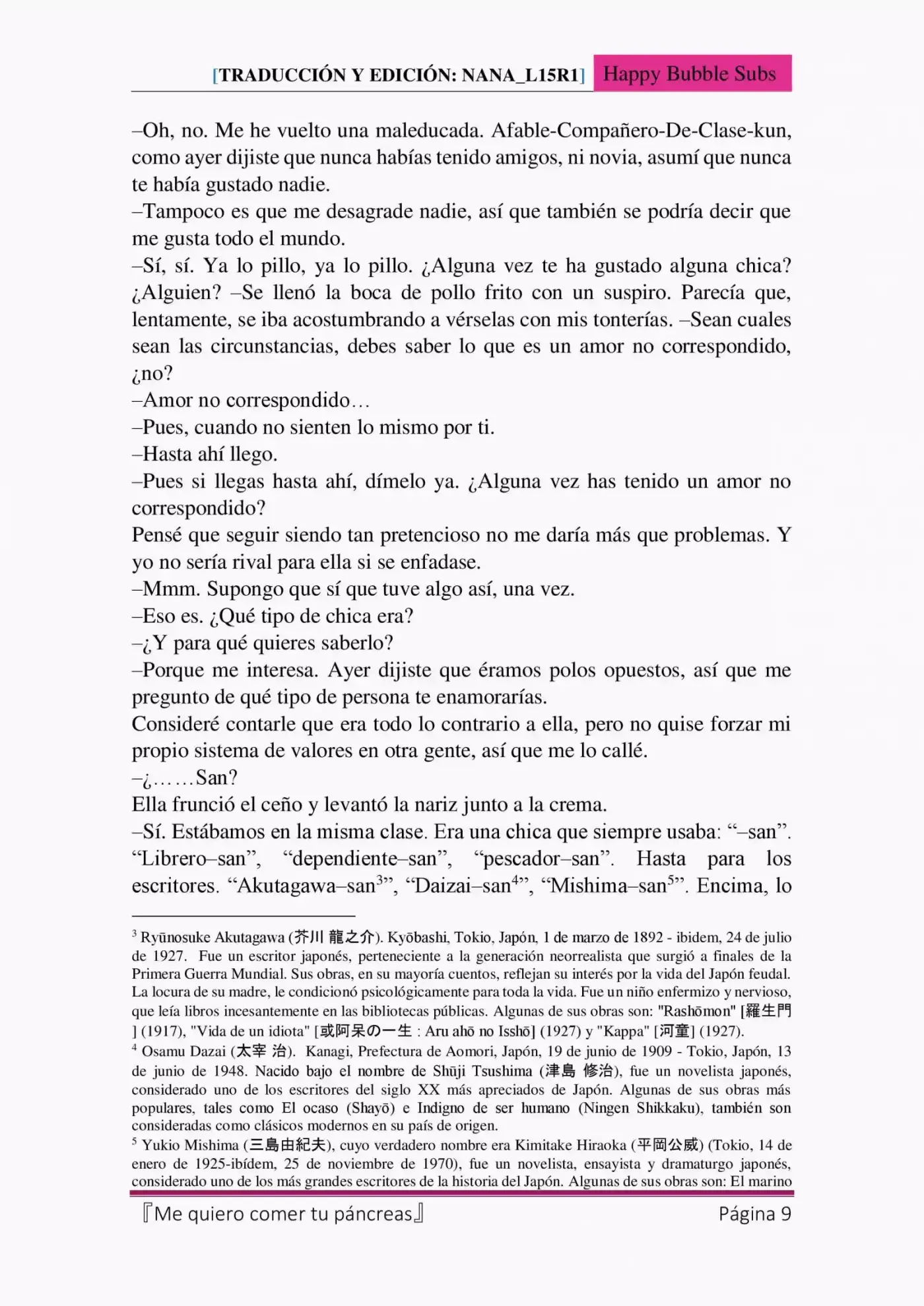 Me Quiero Comer Tu Páncreas (Novela) - Capítulo 3 - Página 9 - LectorTMOo