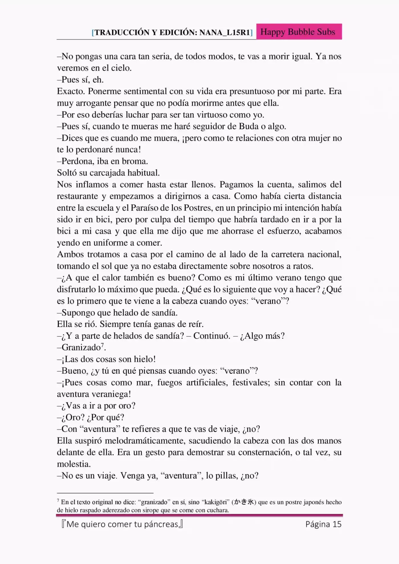 Me Quiero Comer Tu Páncreas (Novela) - Capítulo 3 - Página 15 - LectorTMOo