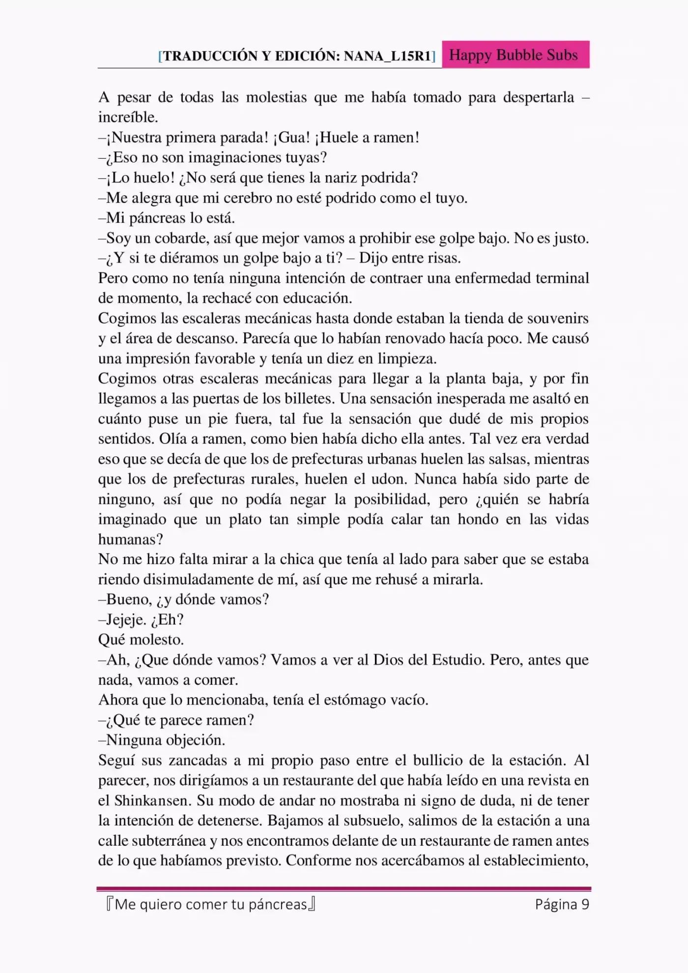 Me Quiero Comer Tu Páncreas (Novela) - Capítulo 4 - Página 9 - LectorTMOo