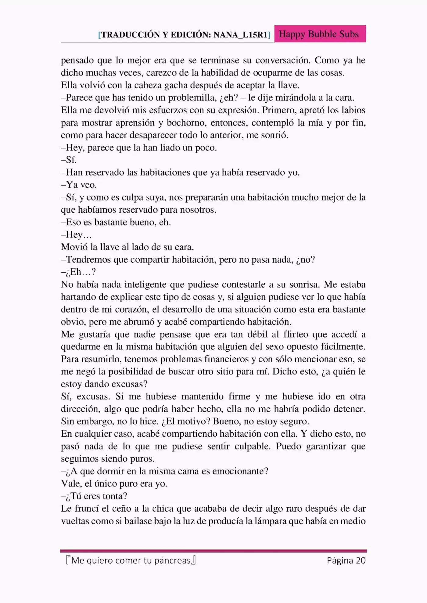 Me Quiero Comer Tu Páncreas (Novela) - Capítulo 4 - Página 20 - LectorTMOo