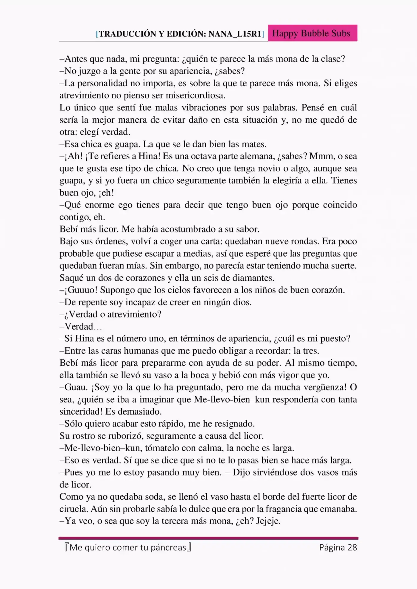 Me Quiero Comer Tu Páncreas (Novela) - Capítulo 4 - Página 28 - LectorTMOo