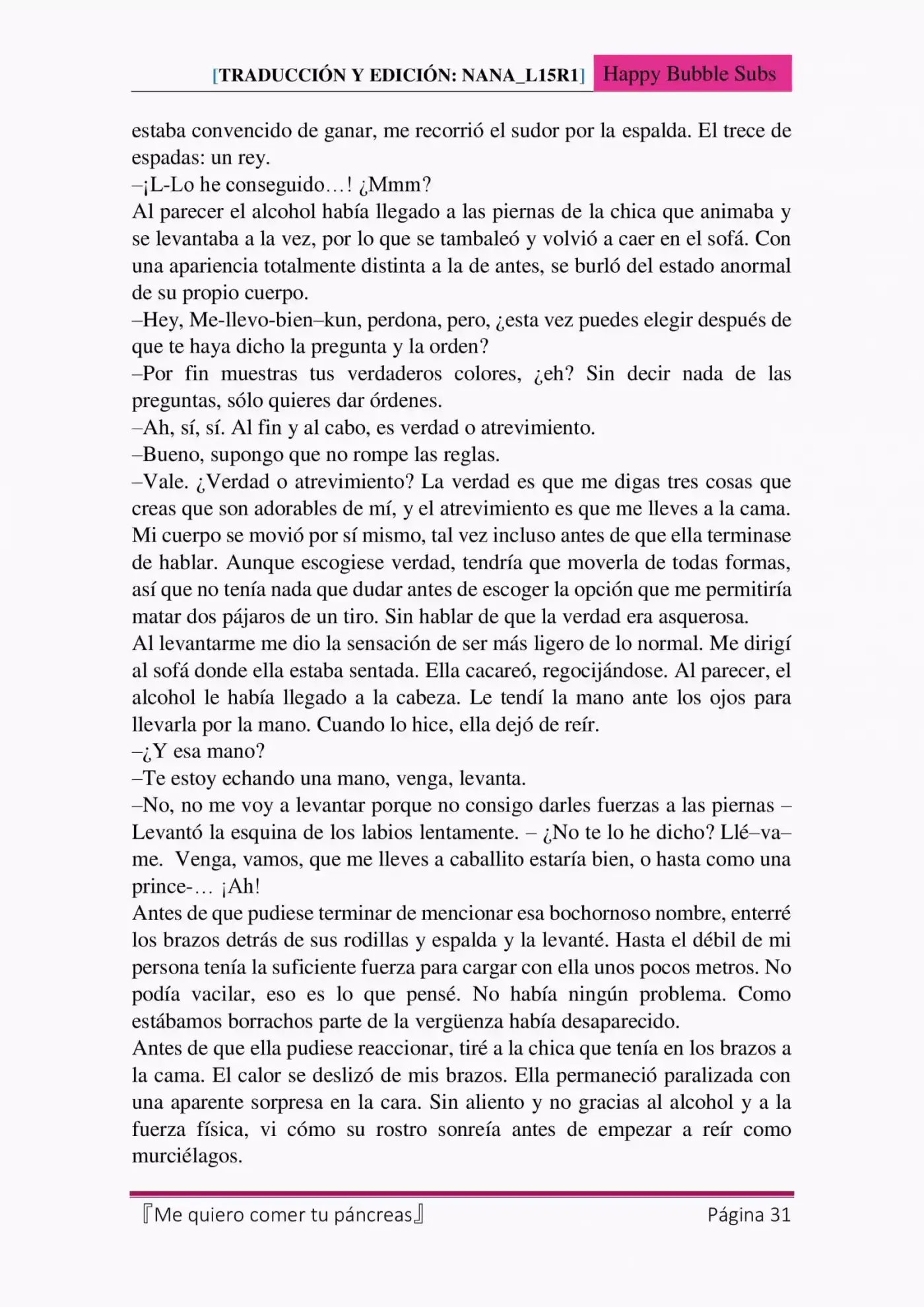 Me Quiero Comer Tu Páncreas (Novela) - Capítulo 4 - Página 31 - LectorTMOo