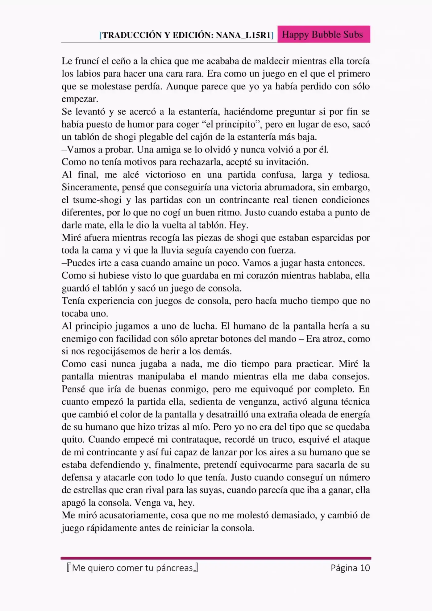 Me Quiero Comer Tu Páncreas (Novela) - Capítulo 5 - Página 10 - LectorTMOo