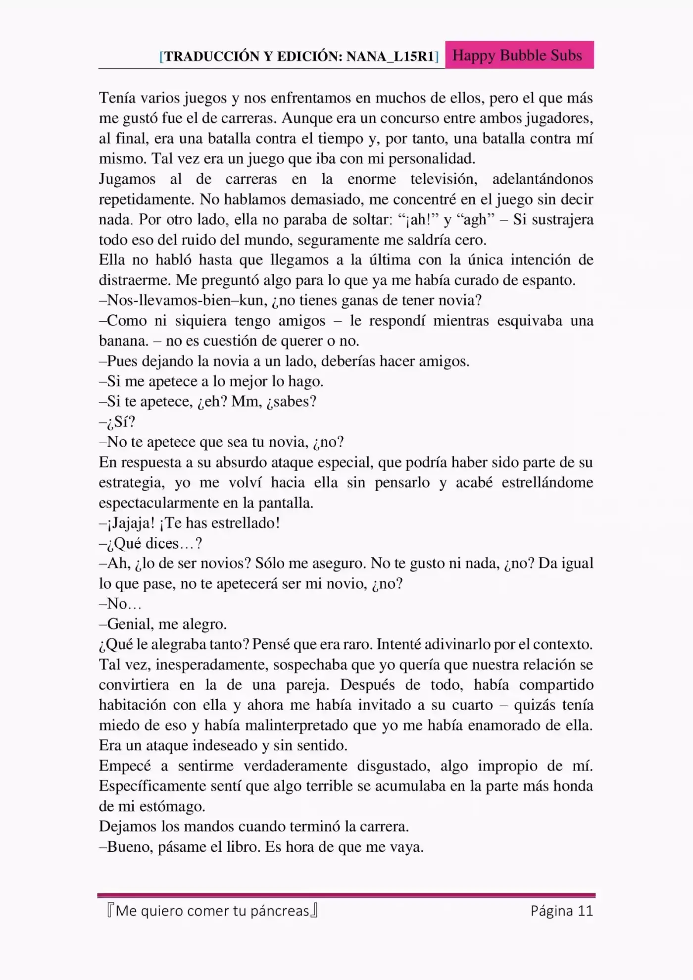 Me Quiero Comer Tu Páncreas (Novela) - Capítulo 5 - Página 11 - LectorTMOo