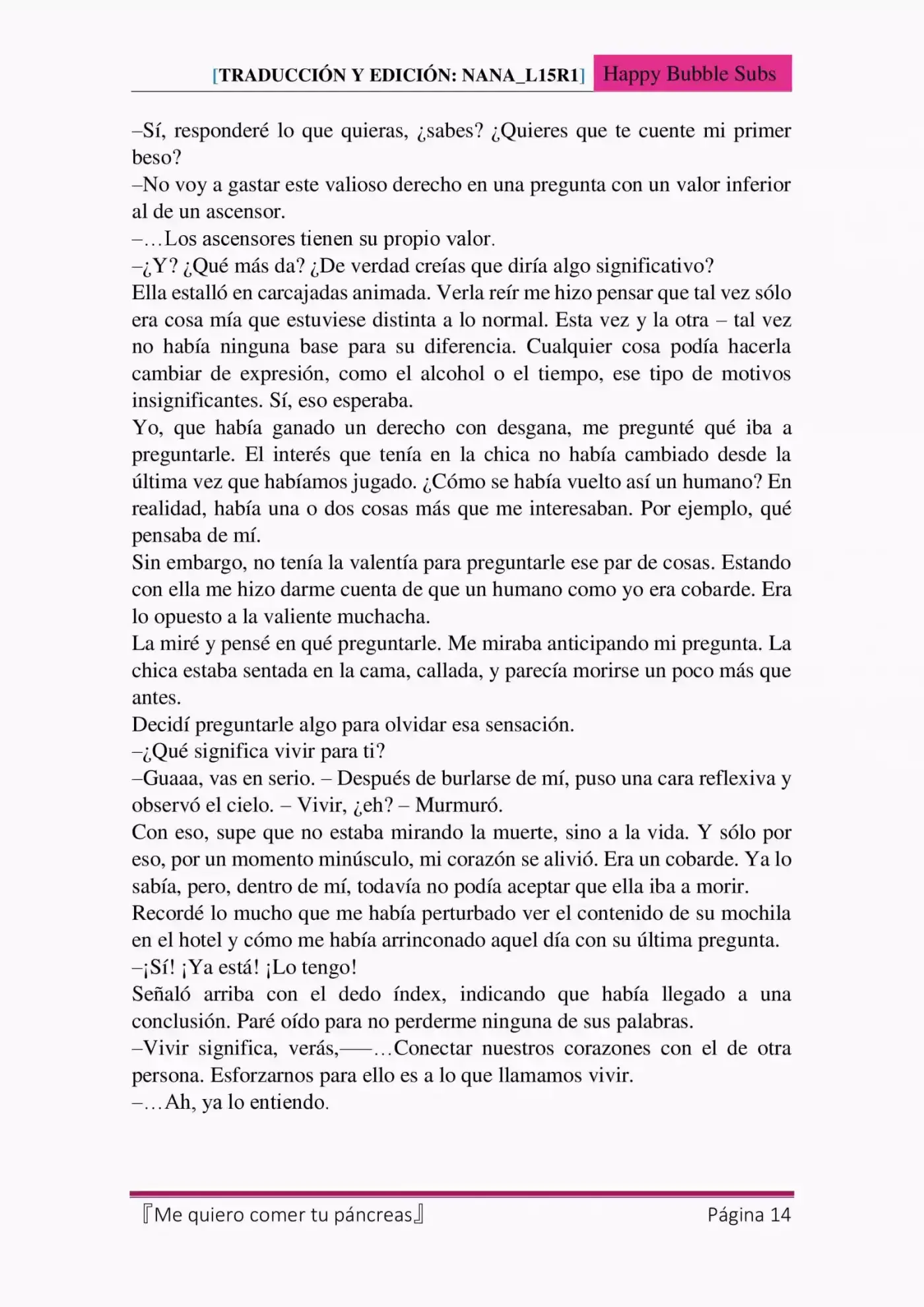Me Quiero Comer Tu Páncreas (Novela) - Capítulo 6 - Página 14 - LectorTMOo