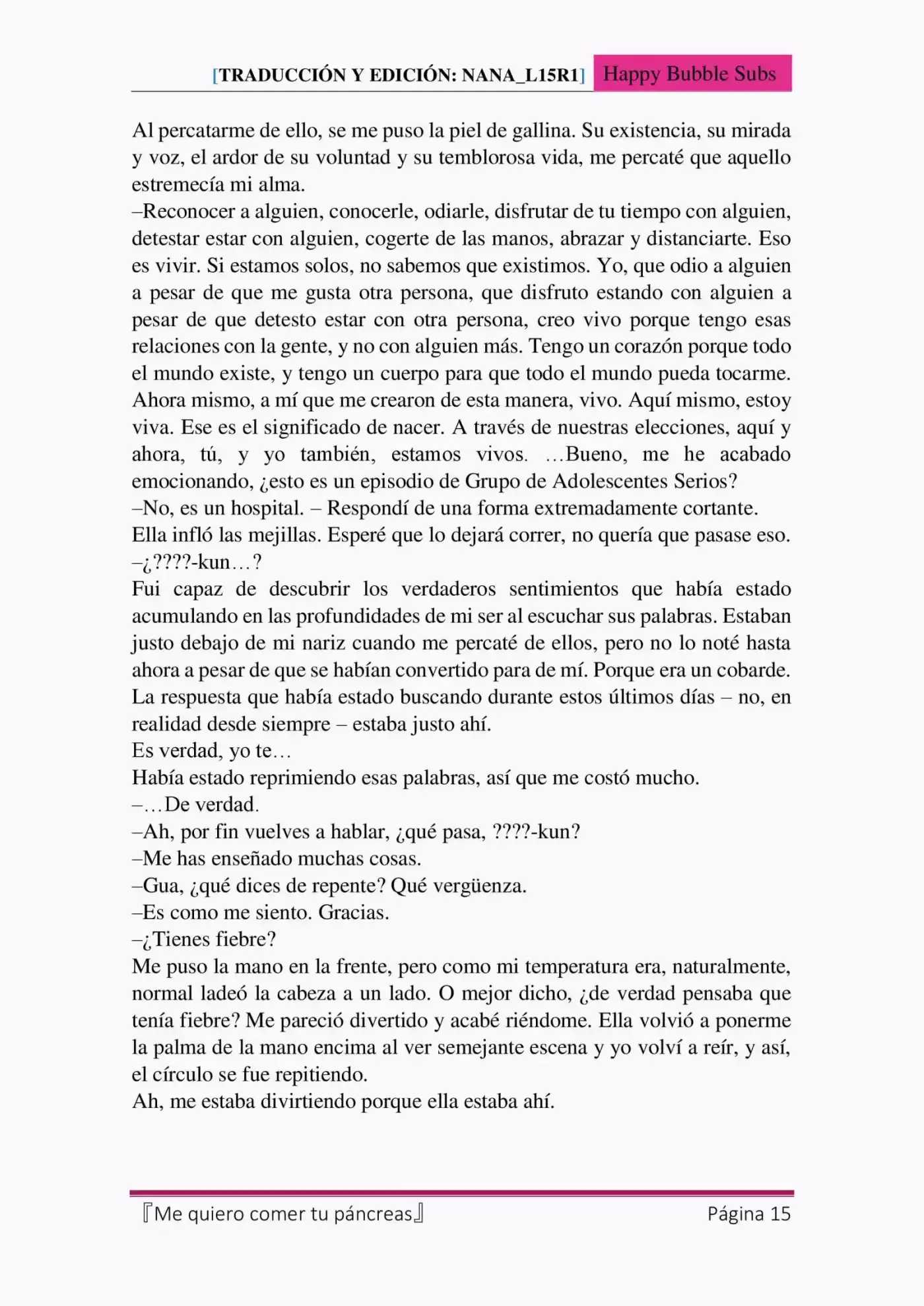 Me Quiero Comer Tu Páncreas (Novela) - Capítulo 6 - Página 15 - LectorTMOo