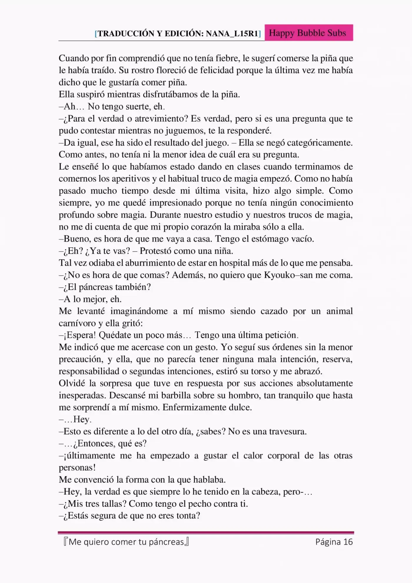 Me Quiero Comer Tu Páncreas (Novela) - Capítulo 6 - Página 16 - LectorTMOo