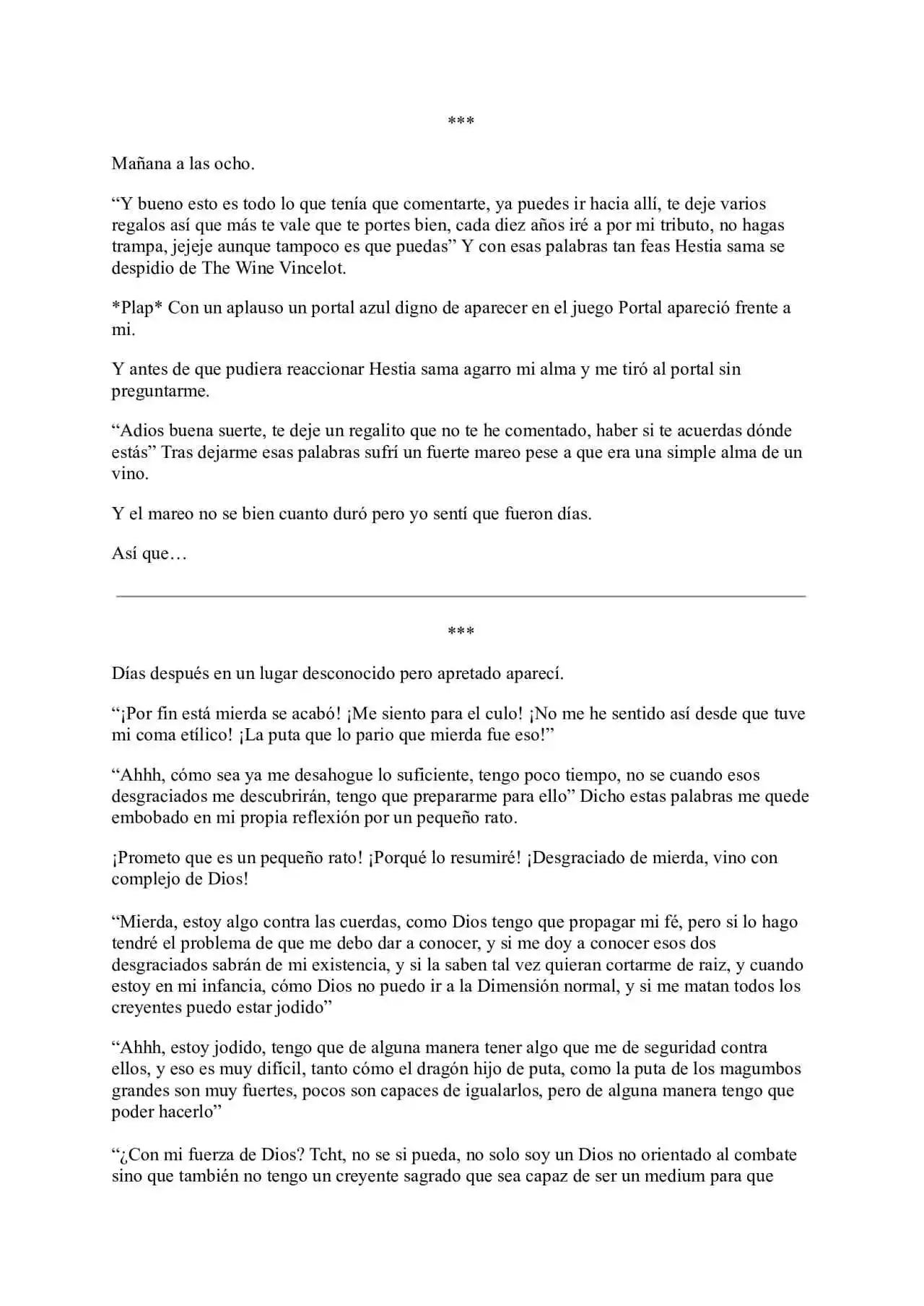 Me Reencarne Cómo Un Vino V2: Está Vez Cómo Un Dios (Novela) - Capítulo 1 - Página 4 - LectorTMOo