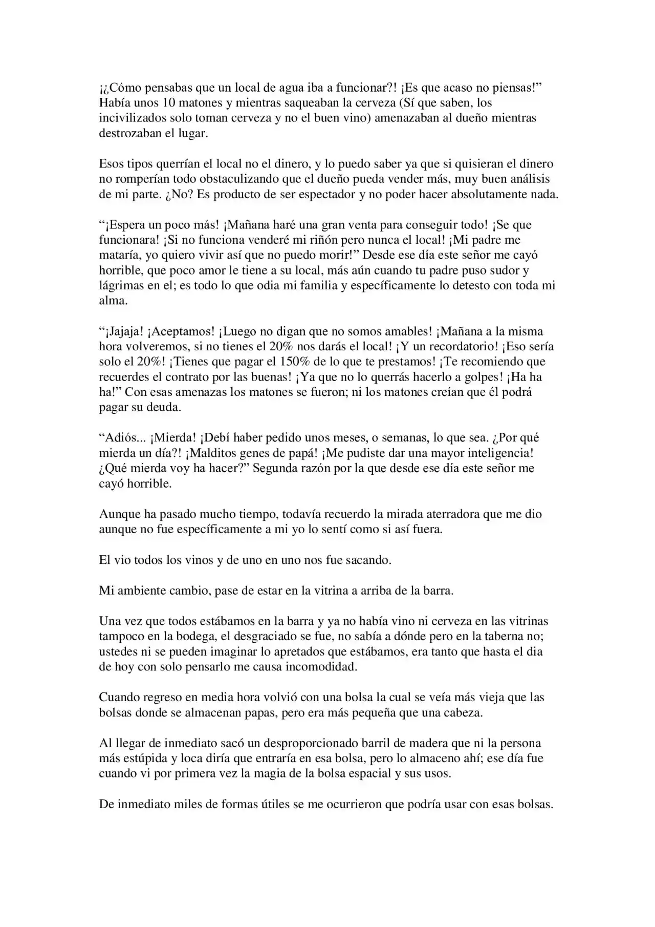 Me Reencarne Como Un Vino (Escrito Por Un Esquizofrénico) (Novela) - Capítulo 1 - Página 4 - LectorTMOo