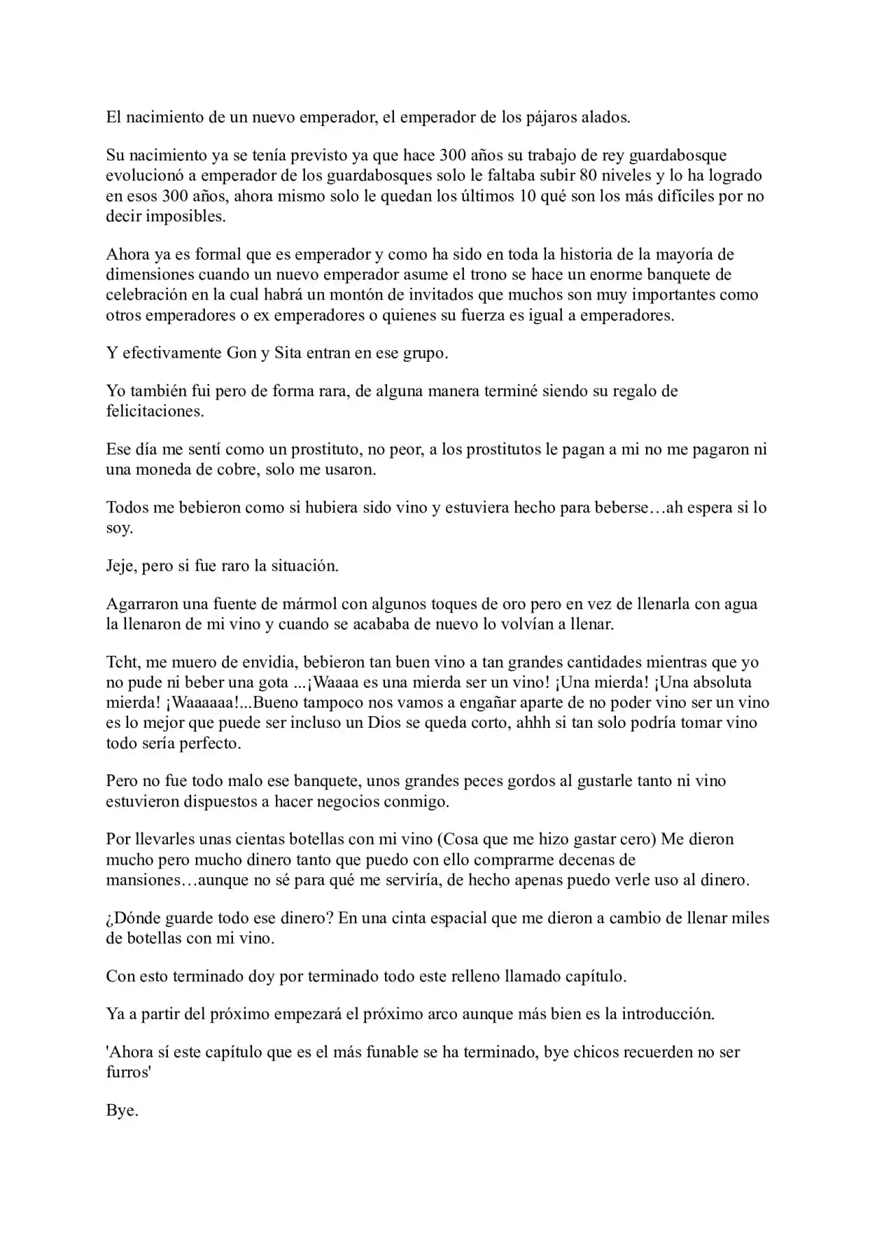 Me Reencarne Como Un Vino (Escrito Por Un Esquizofrénico) (Novela) - Capítulo 36 - Página 5 - LectorTMOo