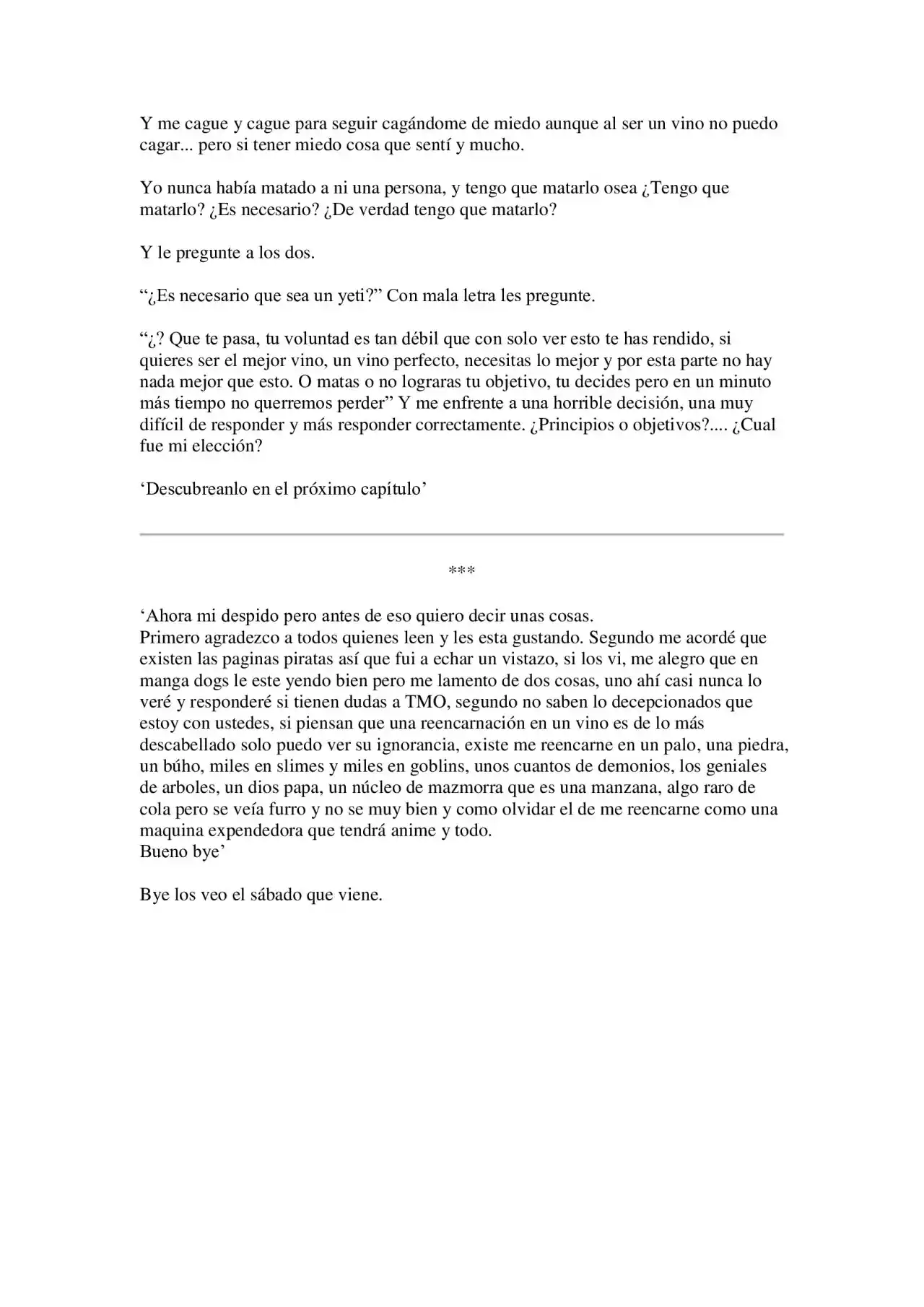 Me Reencarne Como Un Vino (Escrito Por Un Esquizofrénico) (Novela) - Capítulo 7 - Página 5 - LectorTMOo