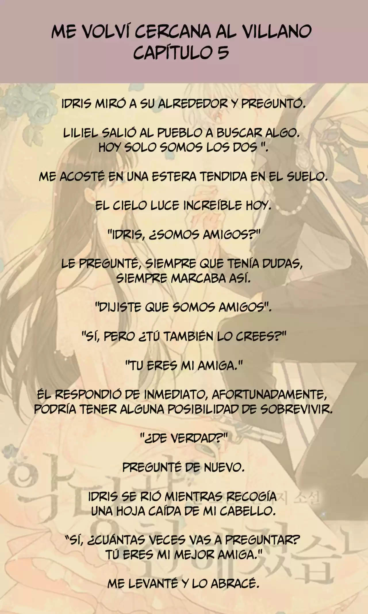 Me Volví Cercana Al Villano (Novela) - Capítulo 5 - Página 5 - LectorTMOo