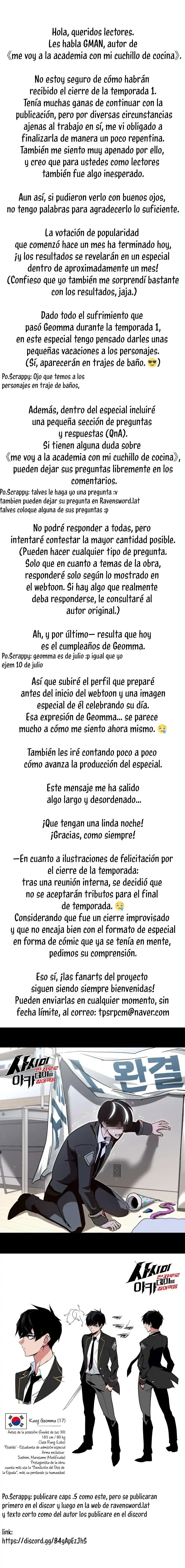 Me Voy A La Academia Con Mi Cuchillo De Cocina - Capítulo 49.5 - Página 3 - LectorTMOo