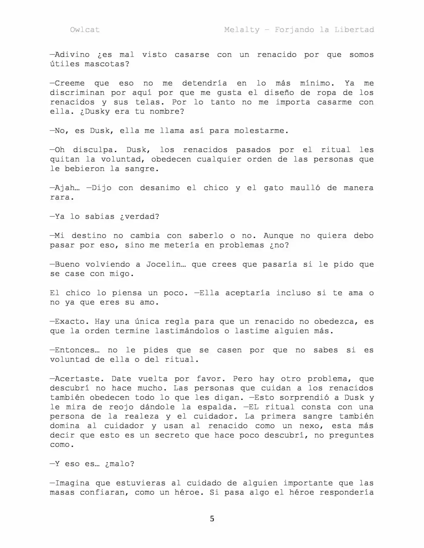 Melalty - Forjando La Libertad (Novela) - Capítulo 26 - Página 5 - LectorTMOo