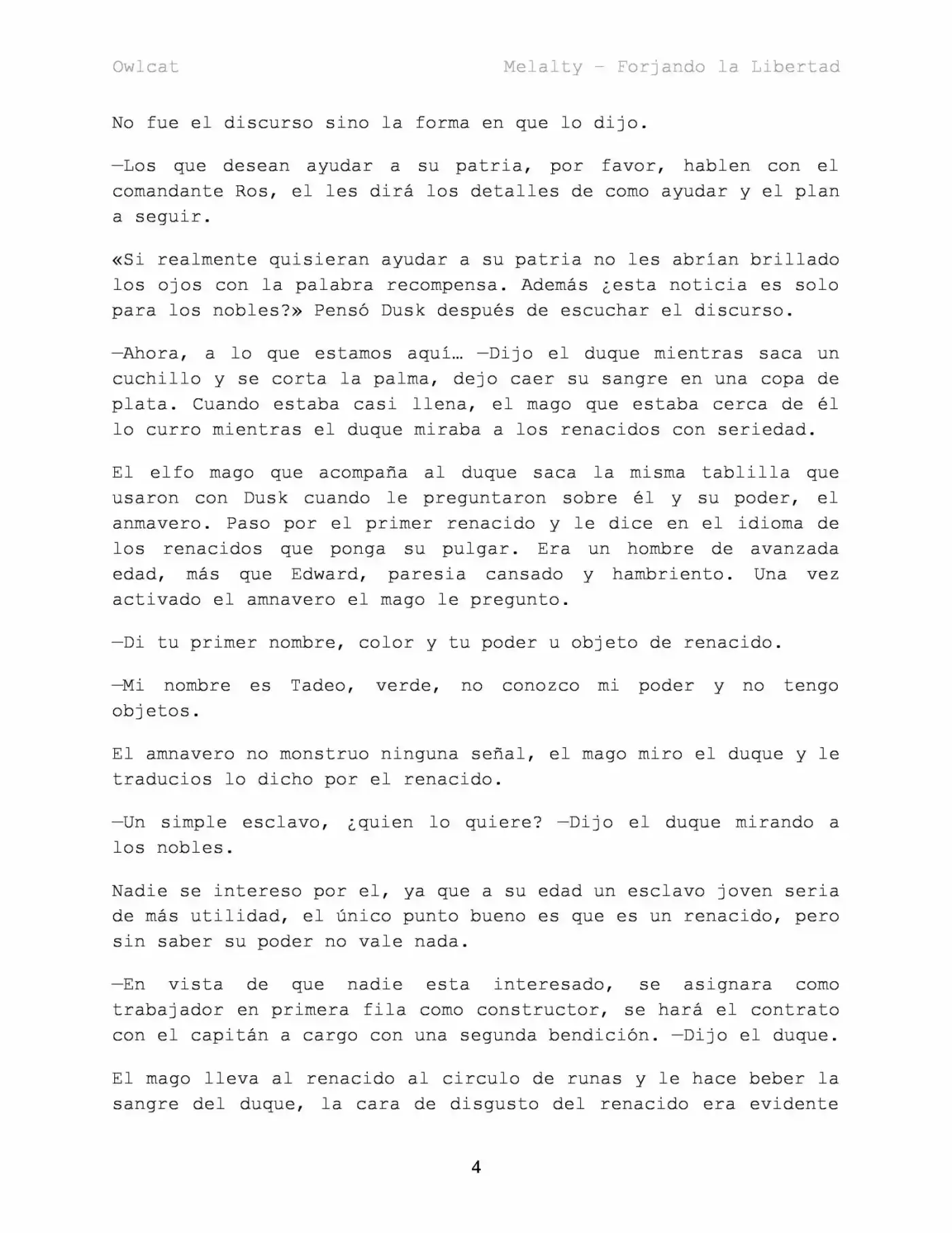Melalty - Forjando La Libertad (Novela) - Capítulo 30 - Página 4 - LectorTMOo