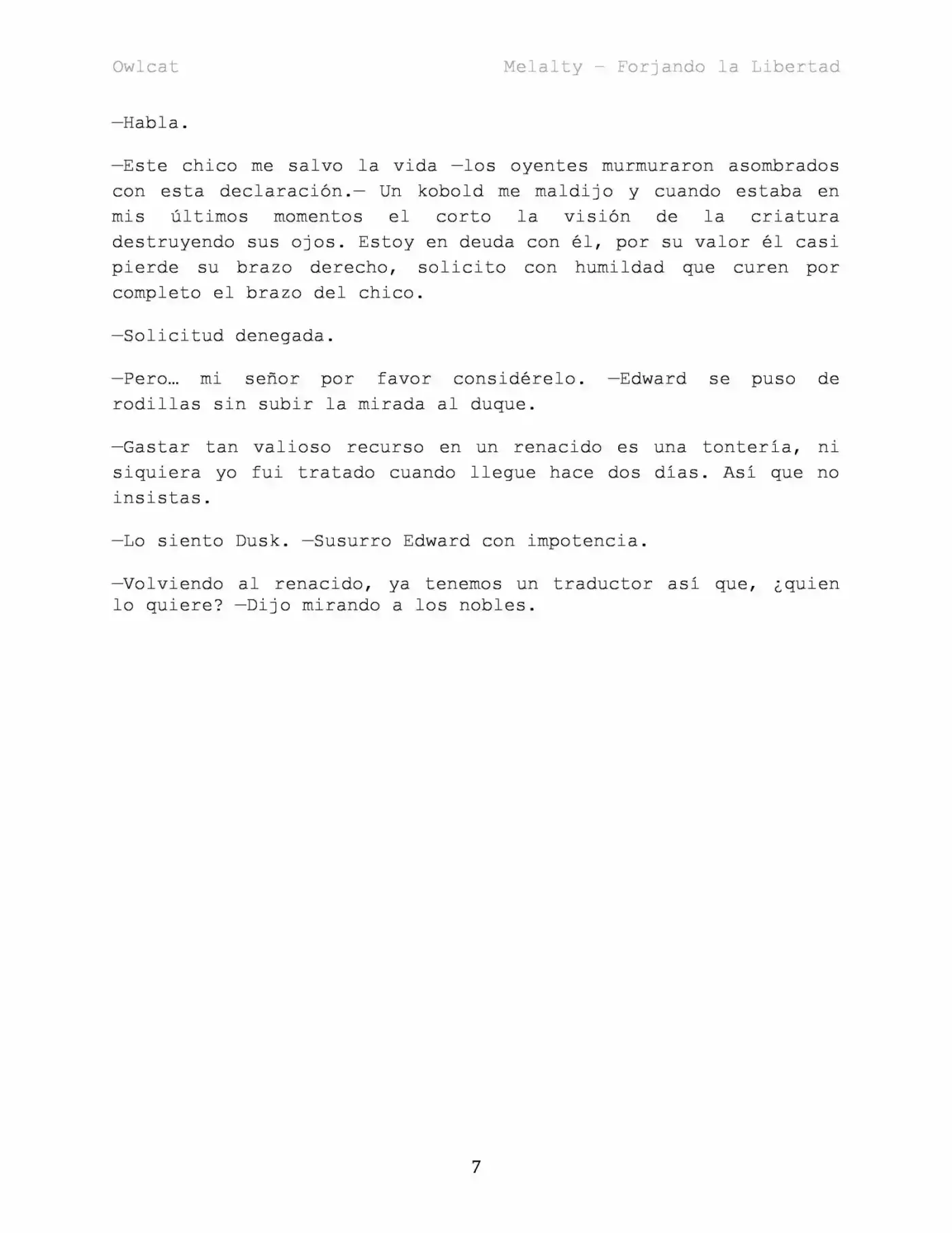 Melalty - Forjando La Libertad (Novela) - Capítulo 30 - Página 7 - LectorTMOo