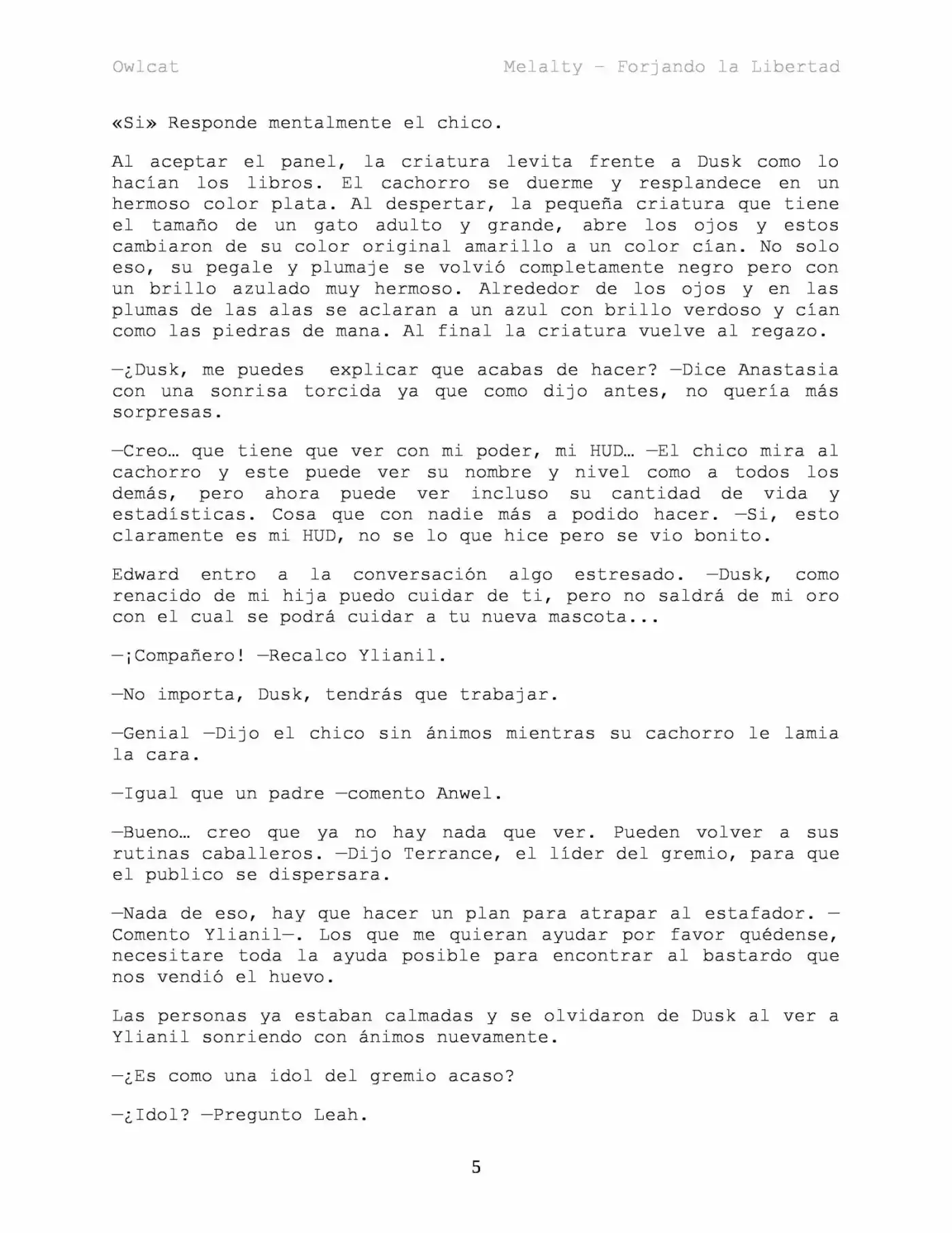 Melalty - Forjando La Libertad (Novela) - Capítulo 37 - Página 6 - LectorTMOo