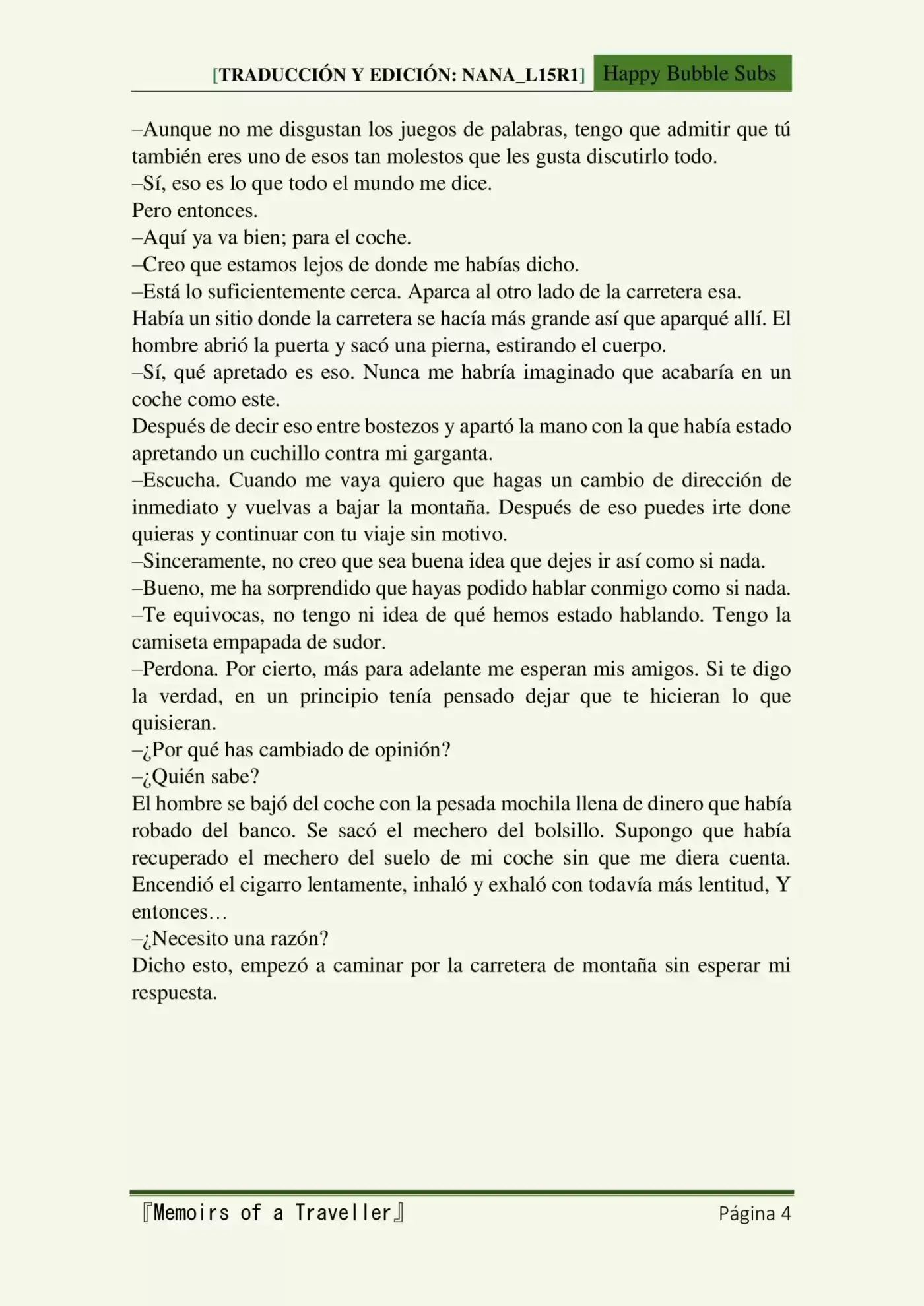 Memoirs Of A Traveller (Novela) - Capítulo 2 - Página 4 - LectorTMOo