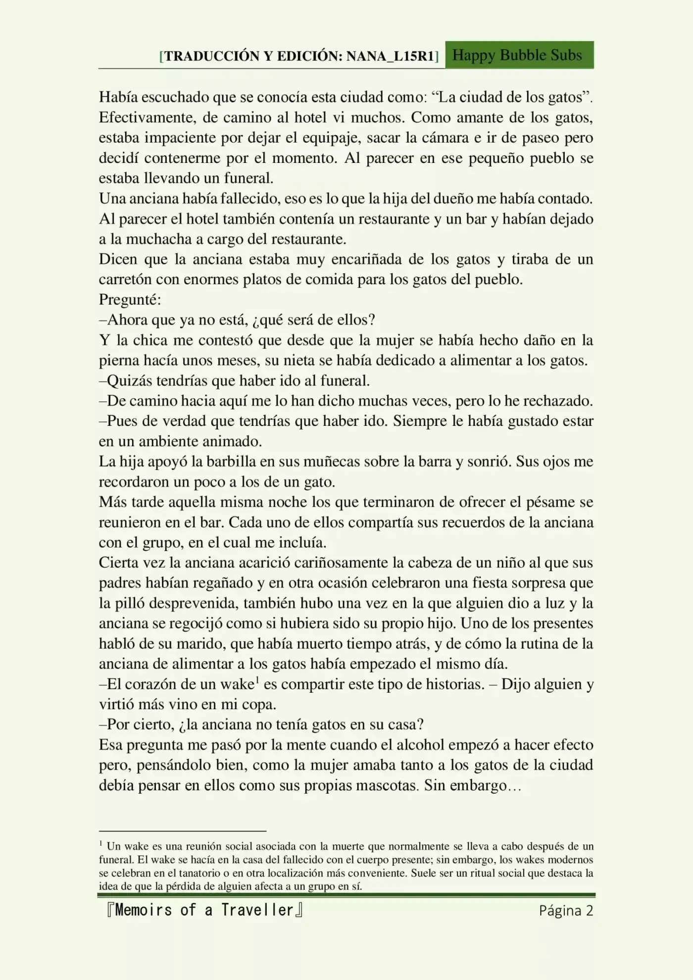 Memoirs Of A Traveller (Novela) - Capítulo 3 - Página 2 - LectorTMOo